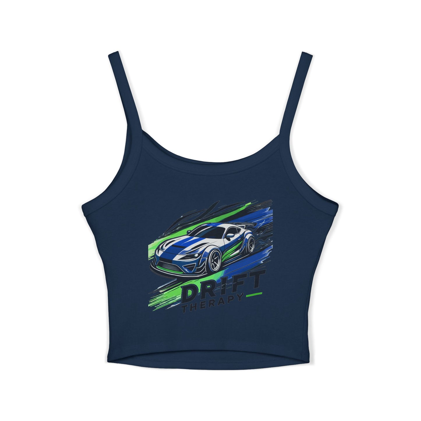 Women's Spaghetti Strap Tank Top, Control the Chaos, Drift Therapy, Summer Vibes, Casual Wear, Gift for Car Enthusiasts