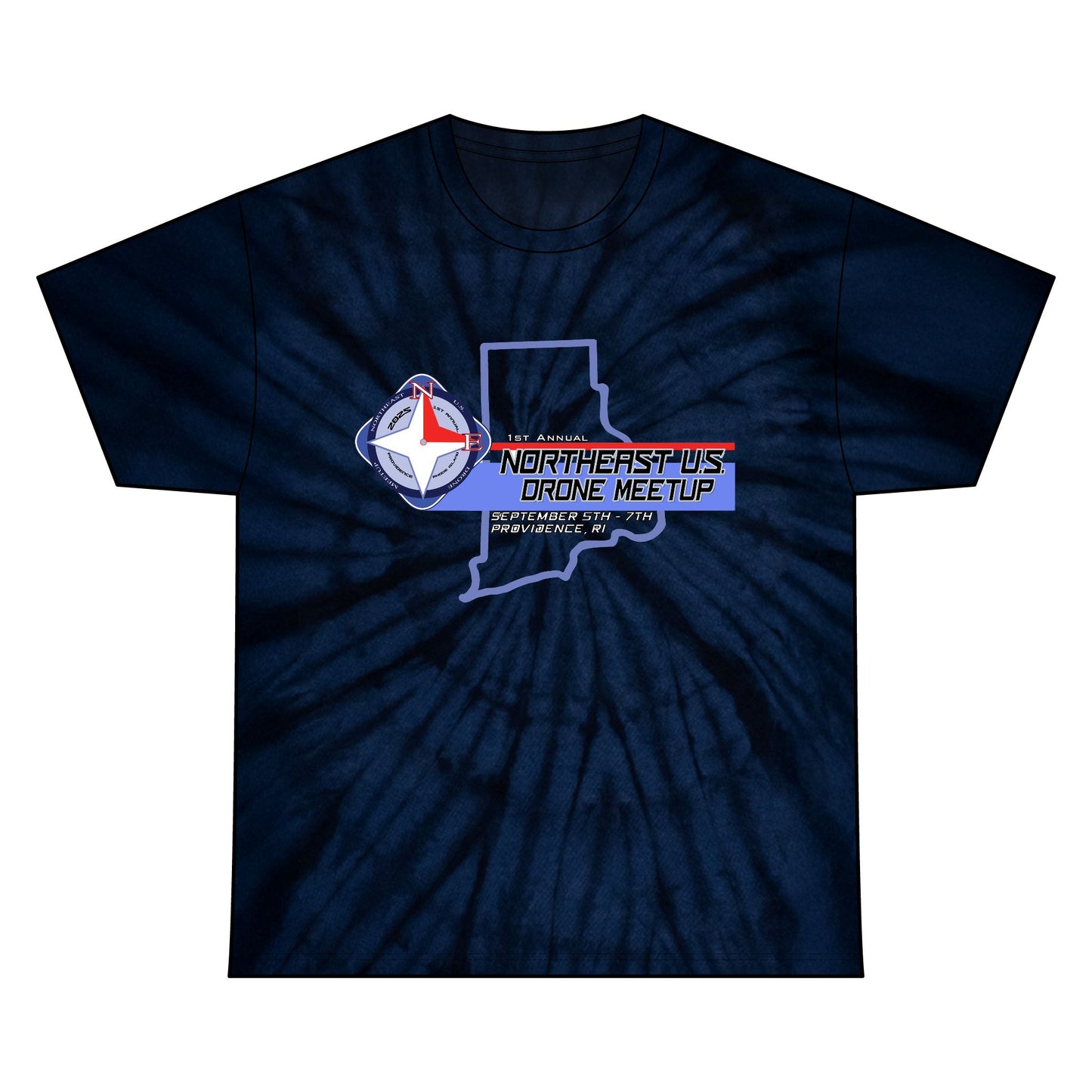 Inaugural Northeast Drone Meetup Unisex Tie Dye Cotton Tee
