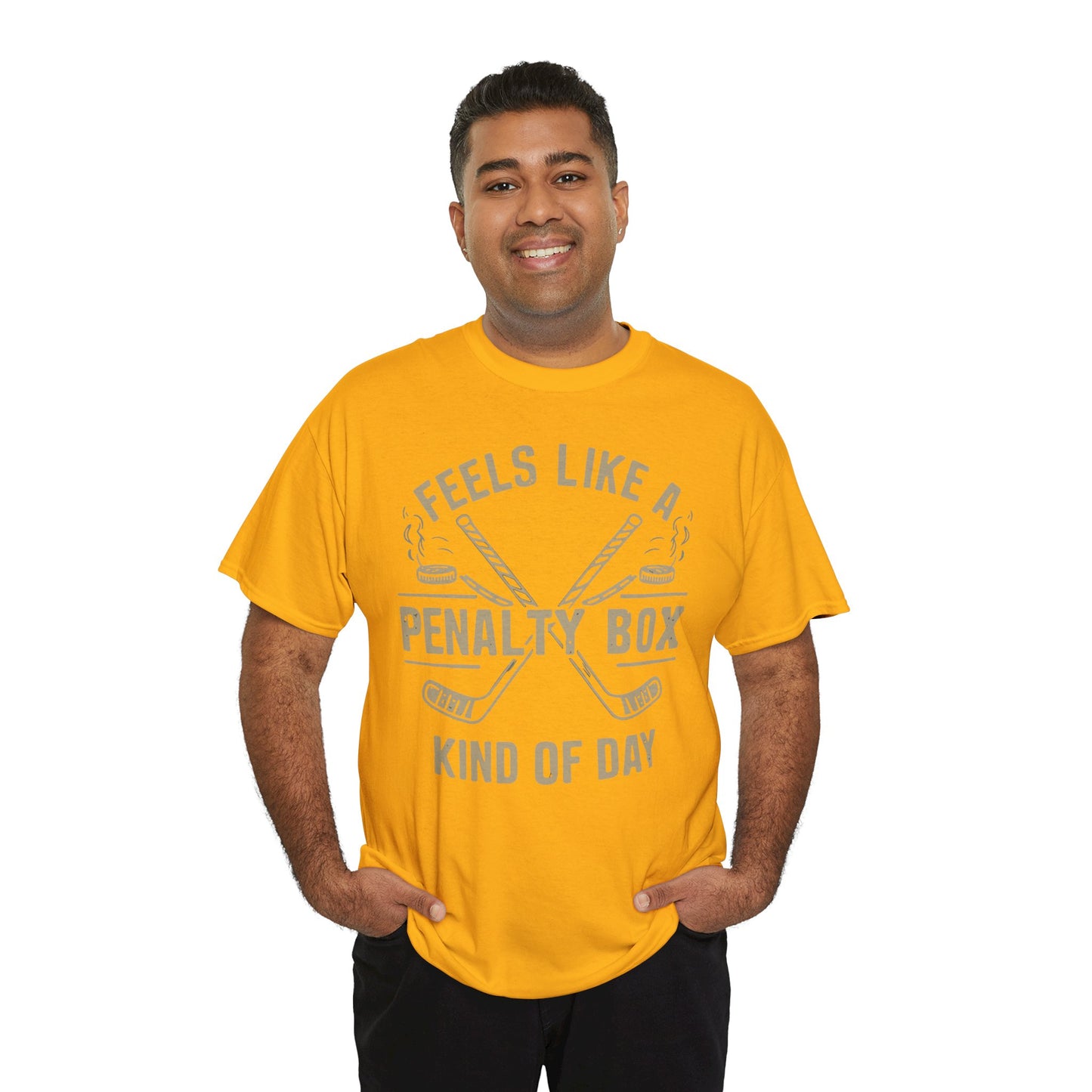 Penalty Box Unisex Heavy Cotton Tee, Funny T-Shirt, Hockey Fan Gift, Sports Apparel, Casual Wear, Game Day Clothing