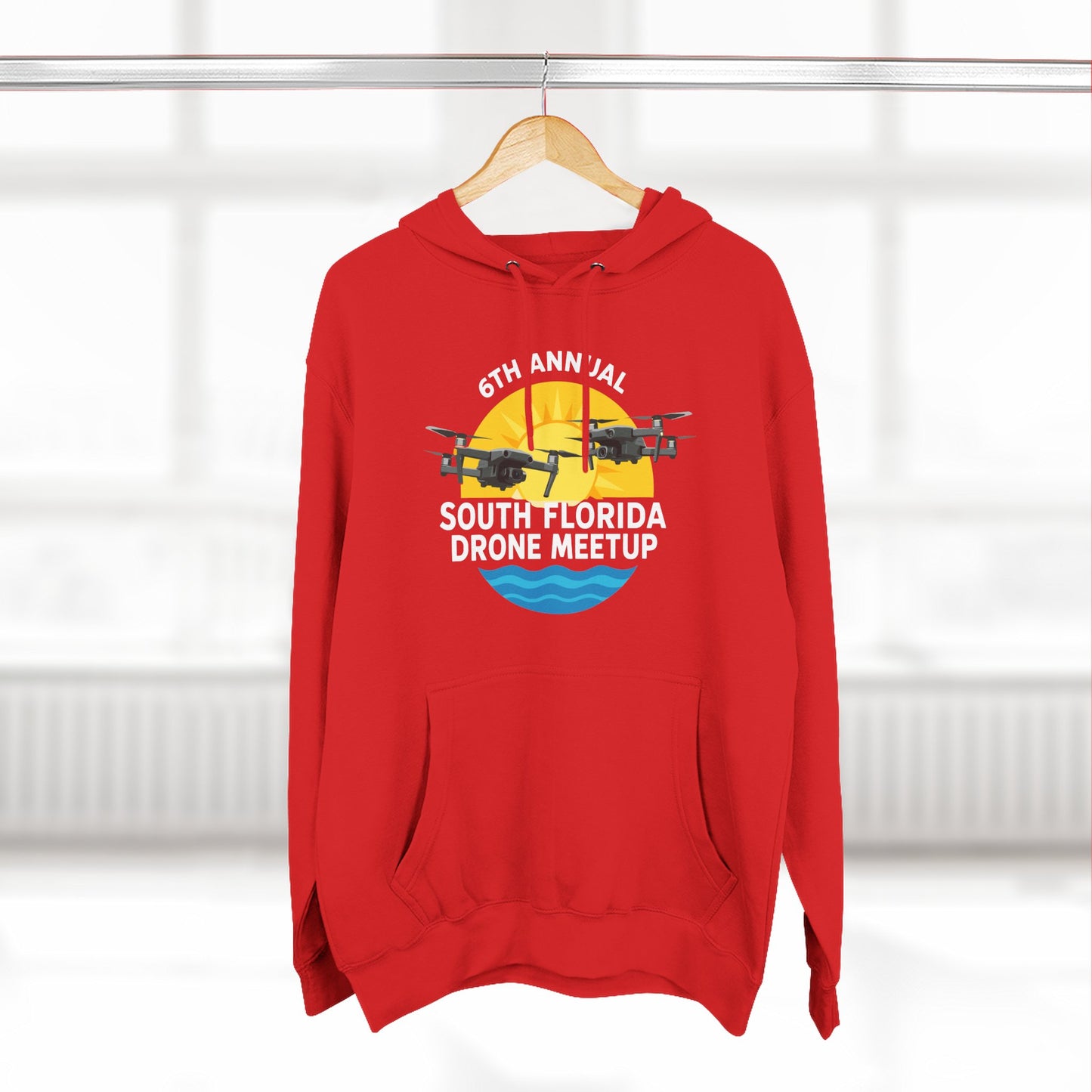 6th Annual South Florida Drone Meetup Hoodie - Dark Colors Cozy Fleece