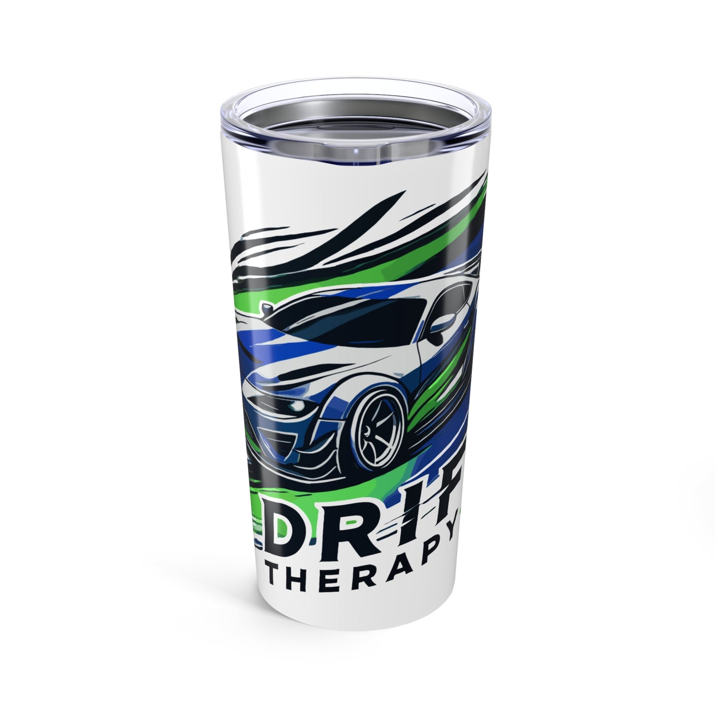 Drift Therapy Tumbler 20oz – Perfect for Car Enthusiasts, Gifts for Him, Race Day, Motivational Travel Mug, Auto Lover's Drinkware