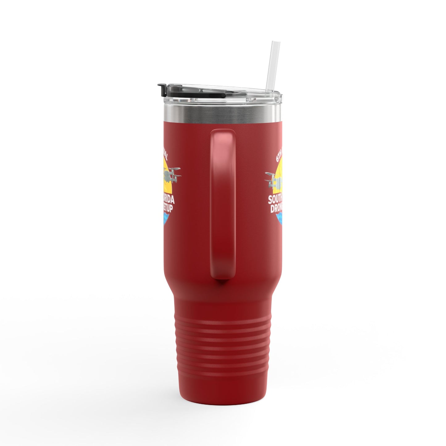 6th Annual South Florida Drone Meetup Insulated Travel Mug, Dark Colored, 40oz