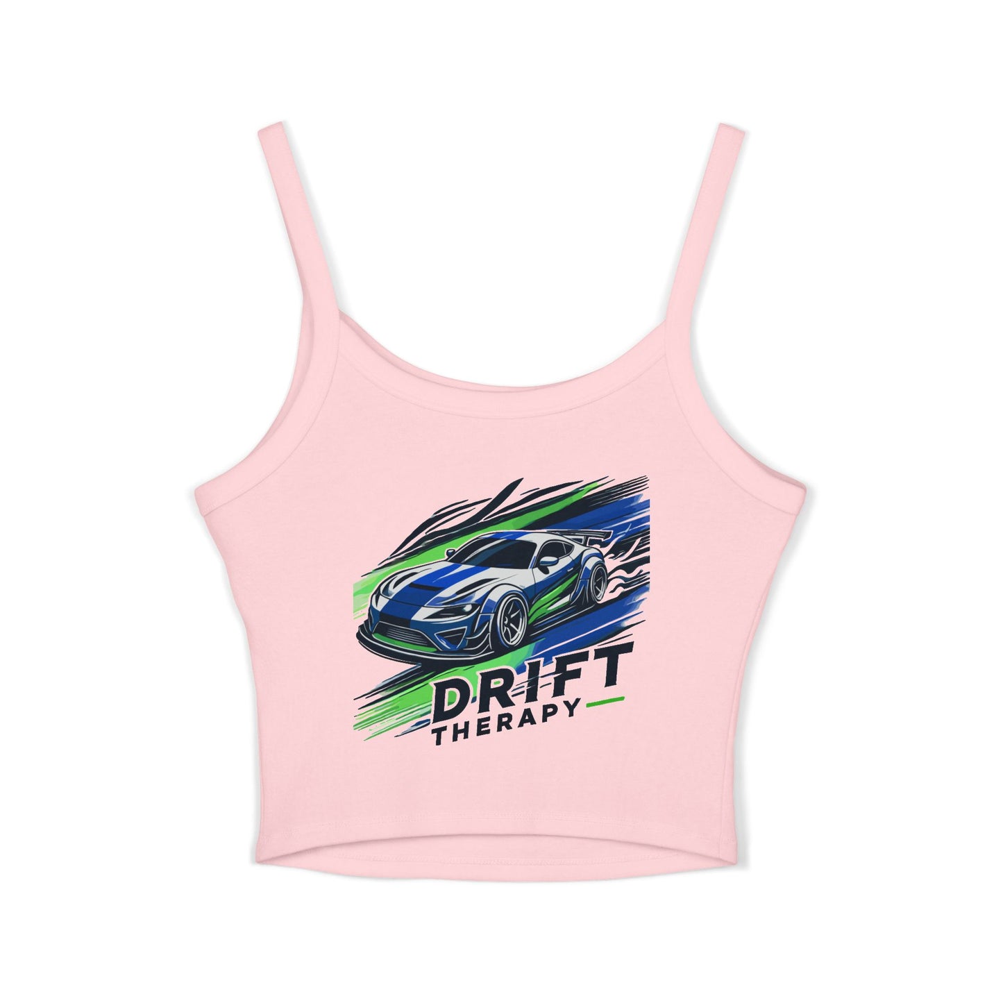 Women's Spaghetti Strap Tank Top, Control the Chaos, Drift Therapy, Summer Vibes, Casual Wear, Gift for Car Enthusiasts