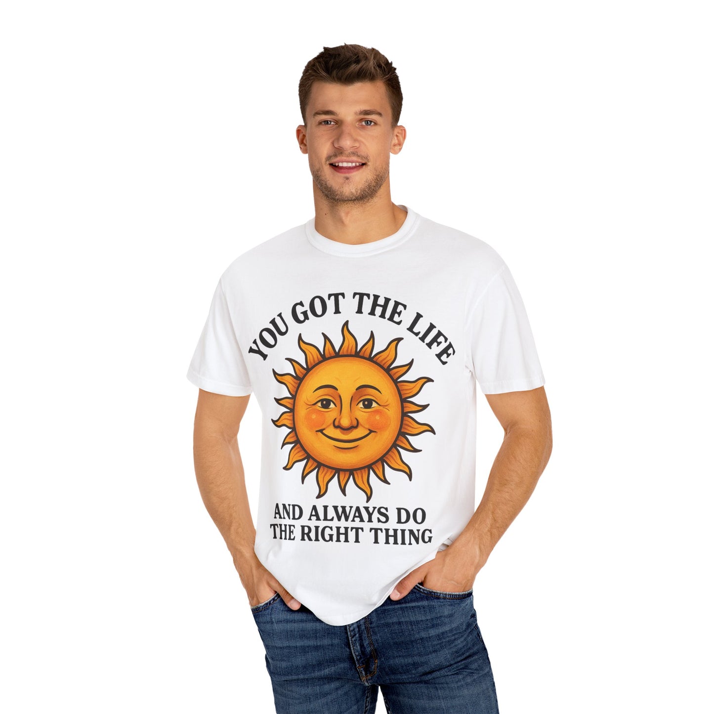 Sunny Vibes T-Shirt, Inspirational Tee for Positive Energy, Gift for Friends, Summer Fashion, Relaxed Lifestyle Wear