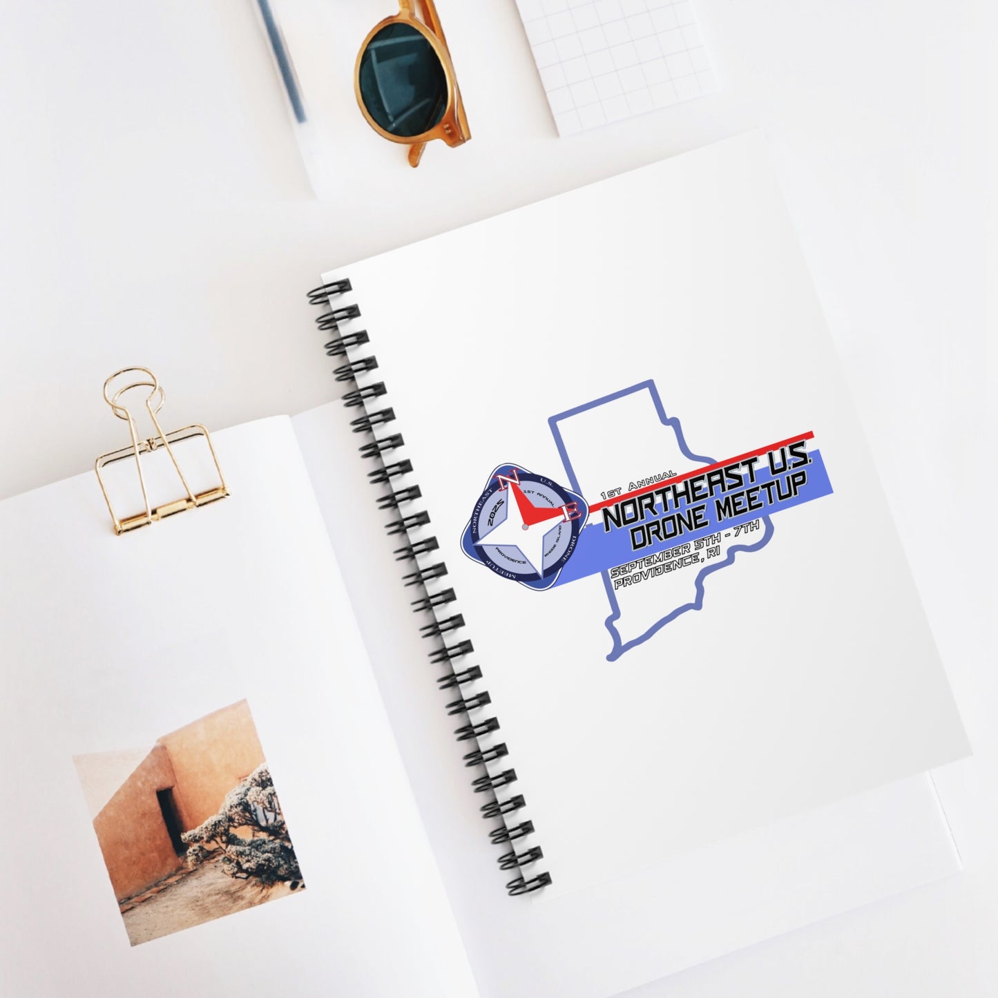 Inaugural Northeast Drone Meetup Spiral Notebook - Perfect for Flight Logs