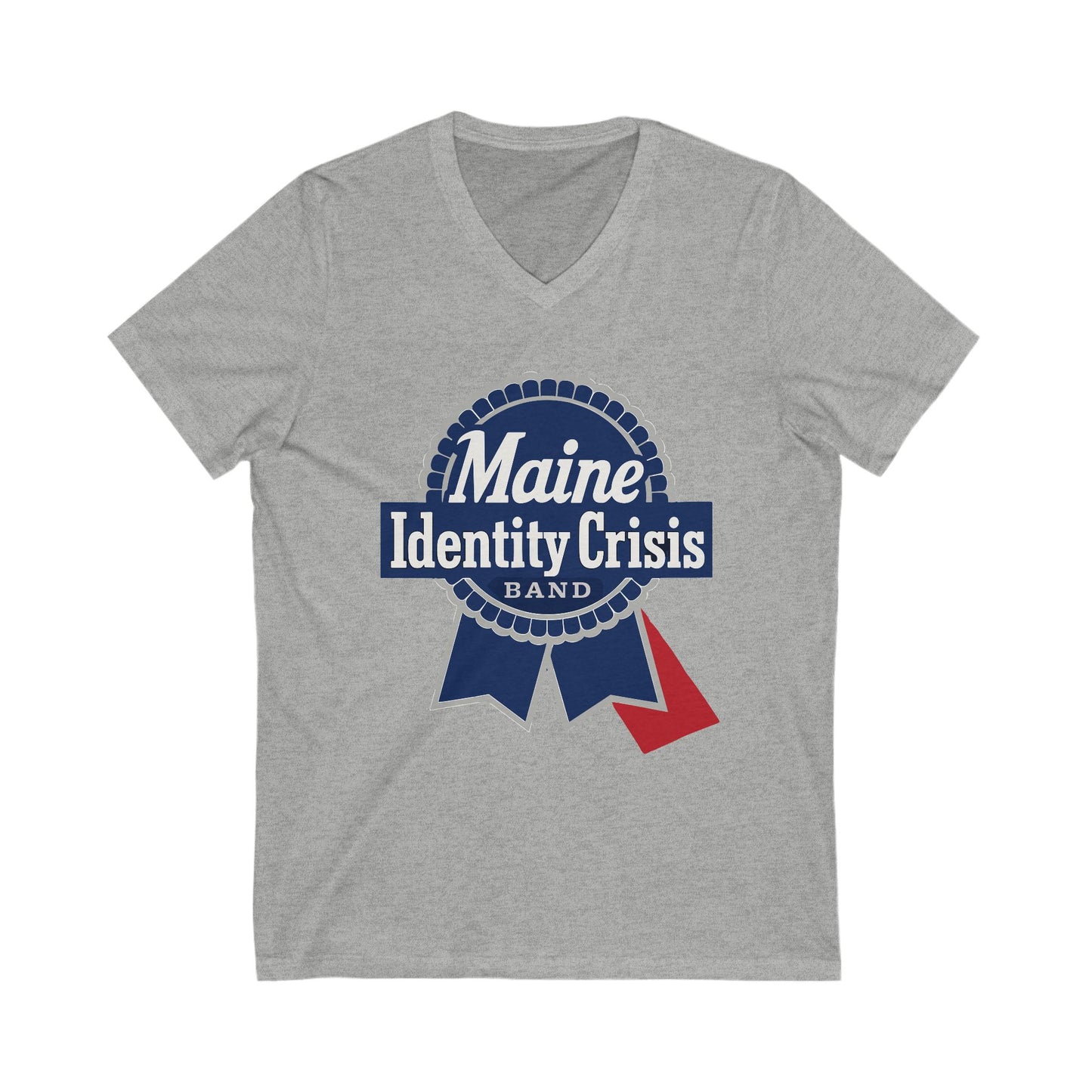 Identity Crisis Unisex V-Neck Tee Pabst Blue Ribbon Edition