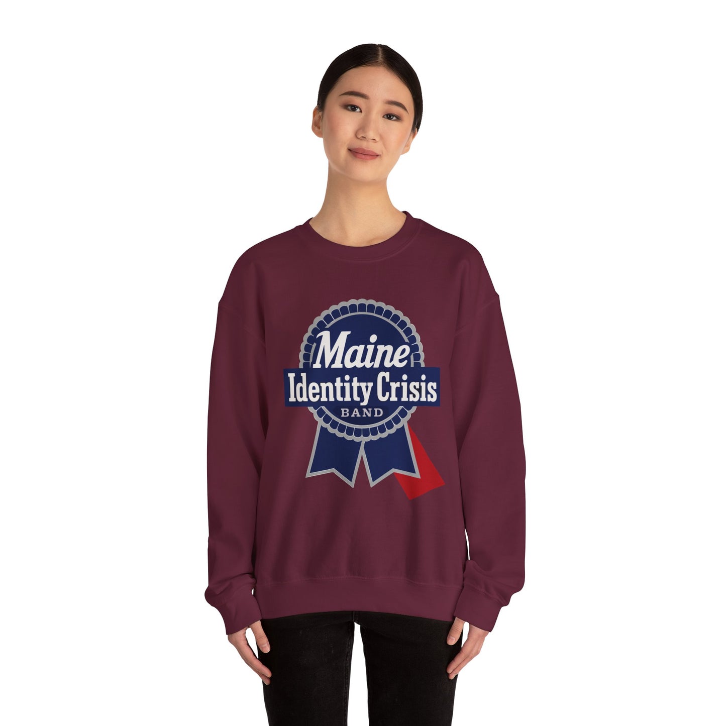 Identity Crisis Unisex Crewneck Sweatshirt Pabst Blue Ribbon Edition