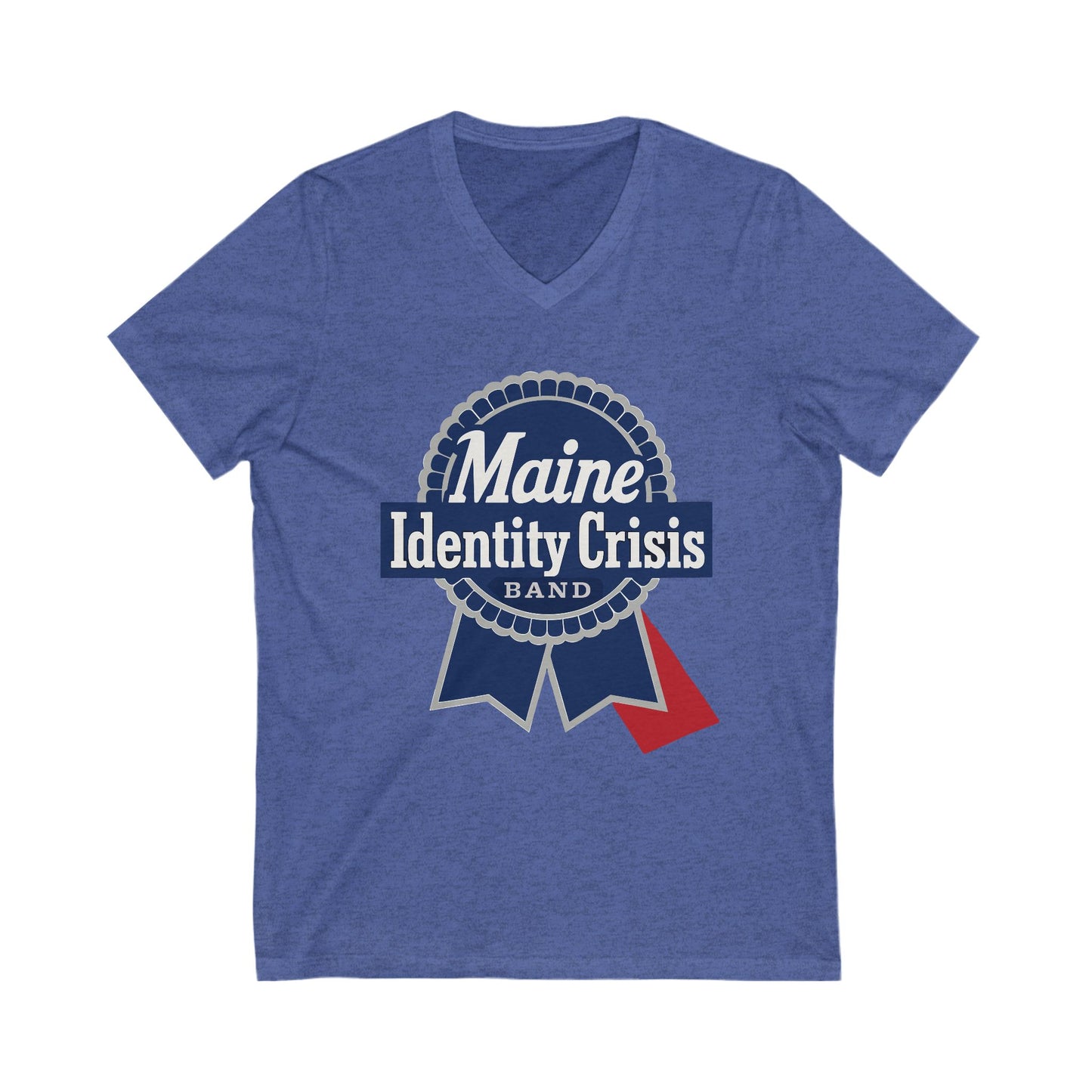 Identity Crisis Unisex V-Neck Tee Pabst Blue Ribbon Edition