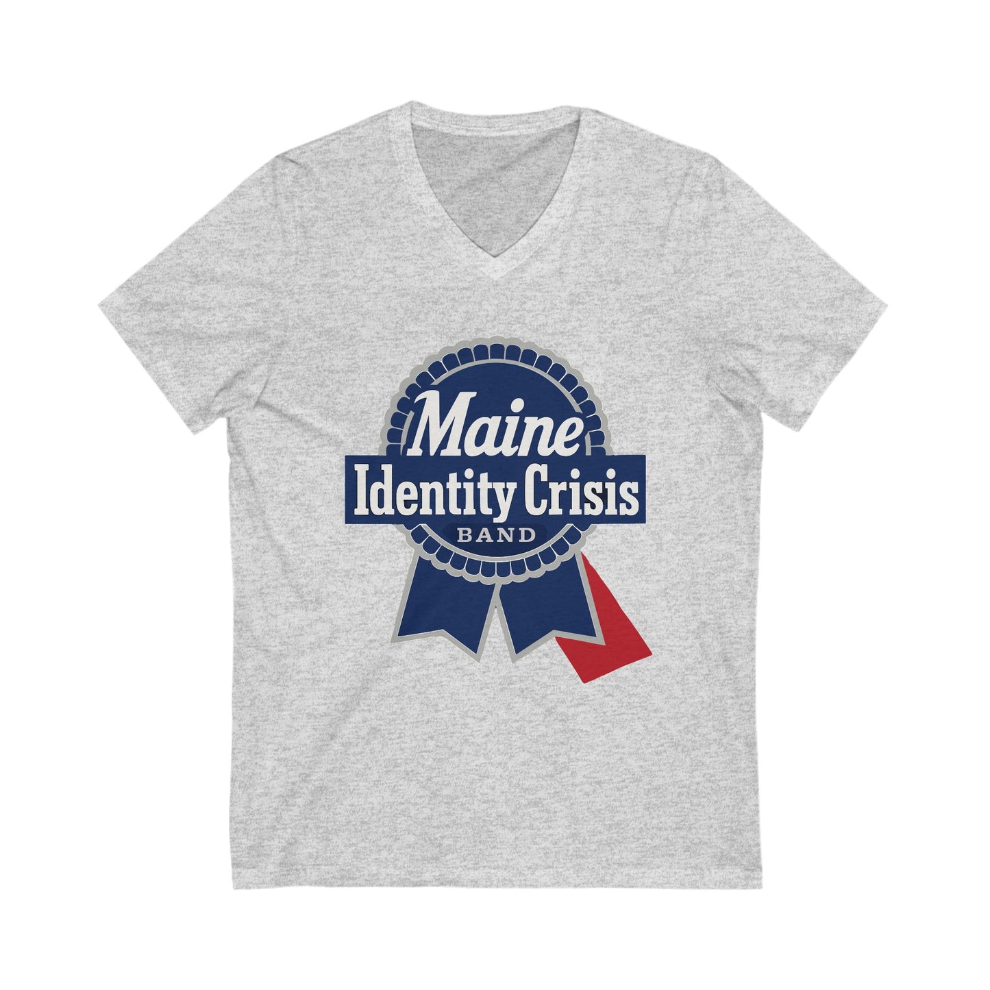Identity Crisis Unisex V-Neck Tee Pabst Blue Ribbon Edition
