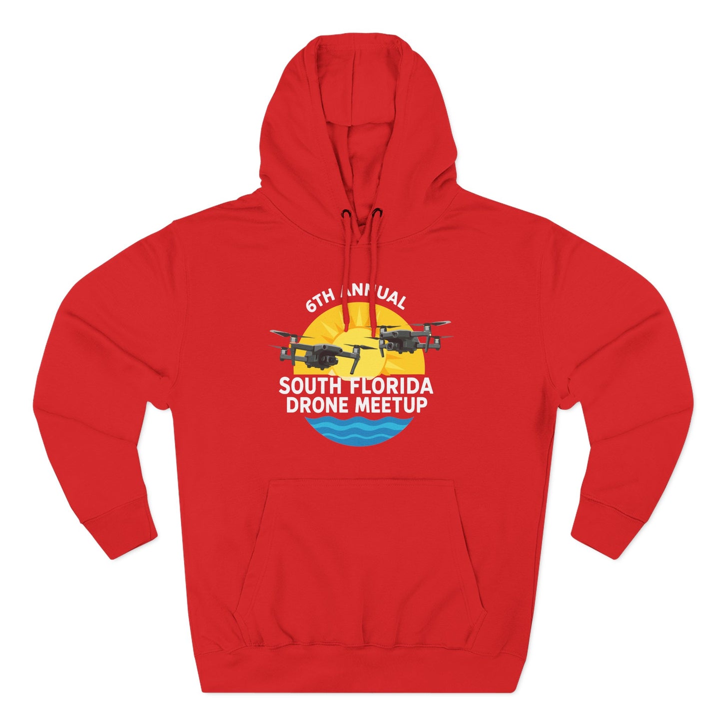 6th Annual South Florida Drone Meetup Hoodie - Dark Colors Cozy Fleece