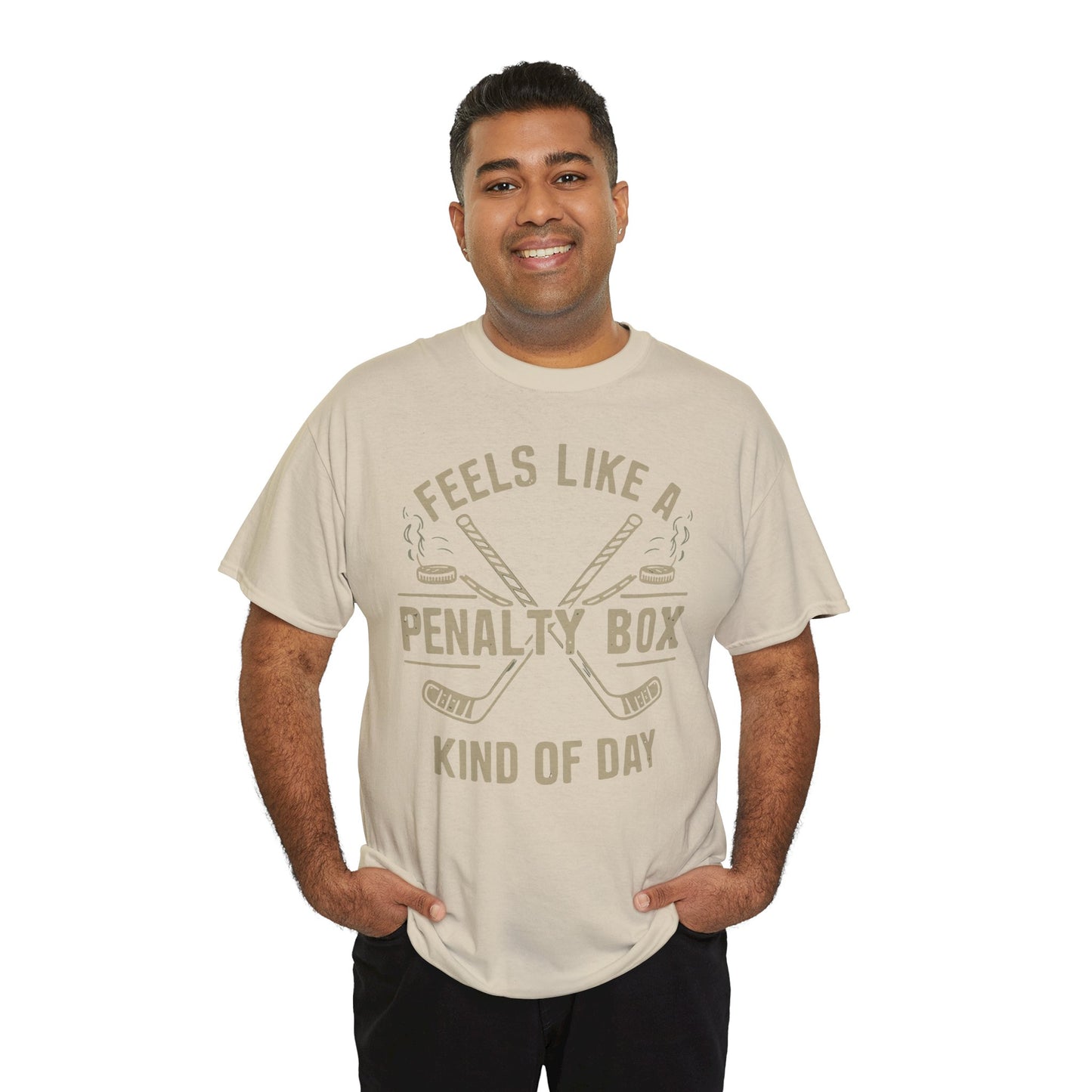 Penalty Box Unisex Heavy Cotton Tee, Funny T-Shirt, Hockey Fan Gift, Sports Apparel, Casual Wear, Game Day Clothing