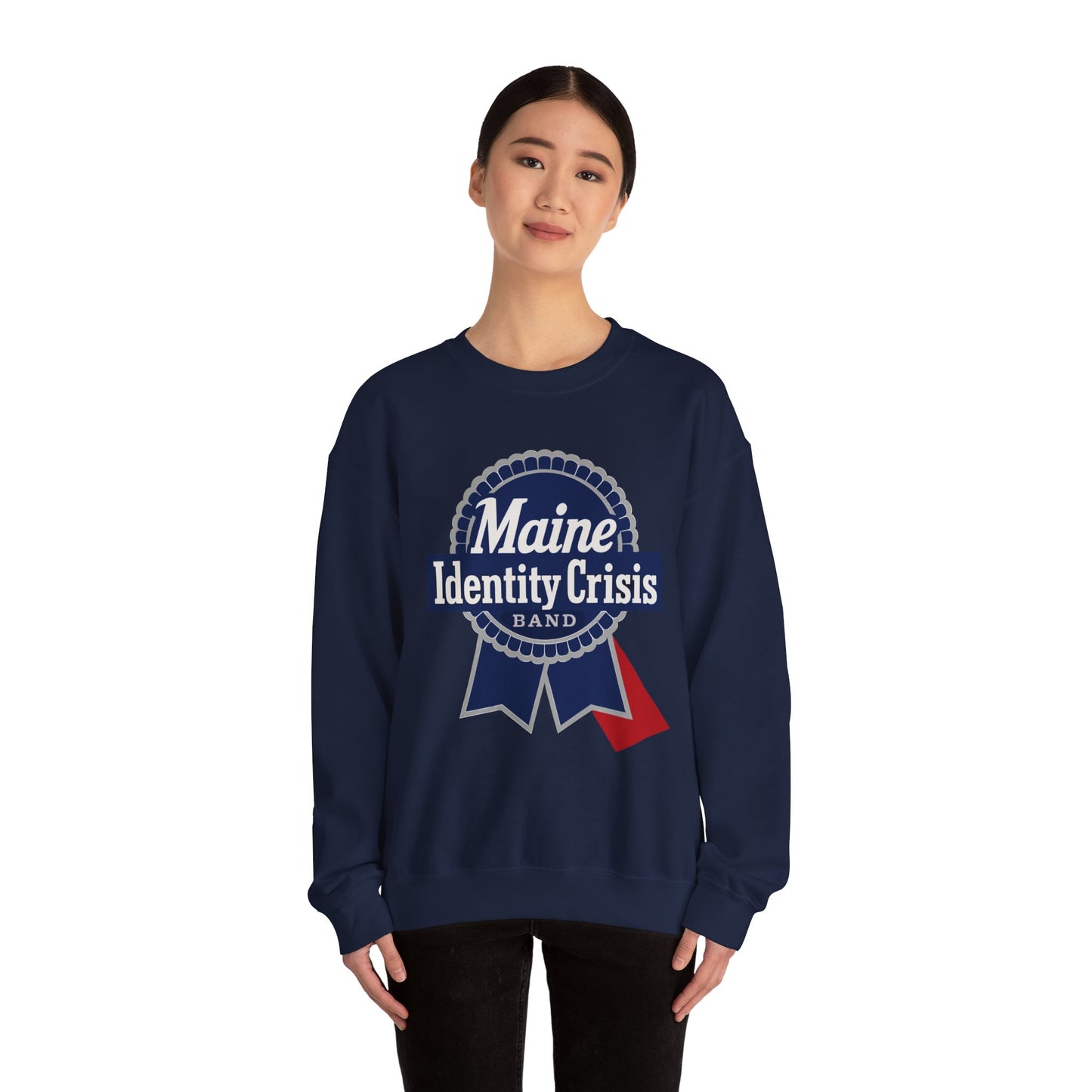 Identity Crisis Unisex Crewneck Sweatshirt Pabst Blue Ribbon Edition