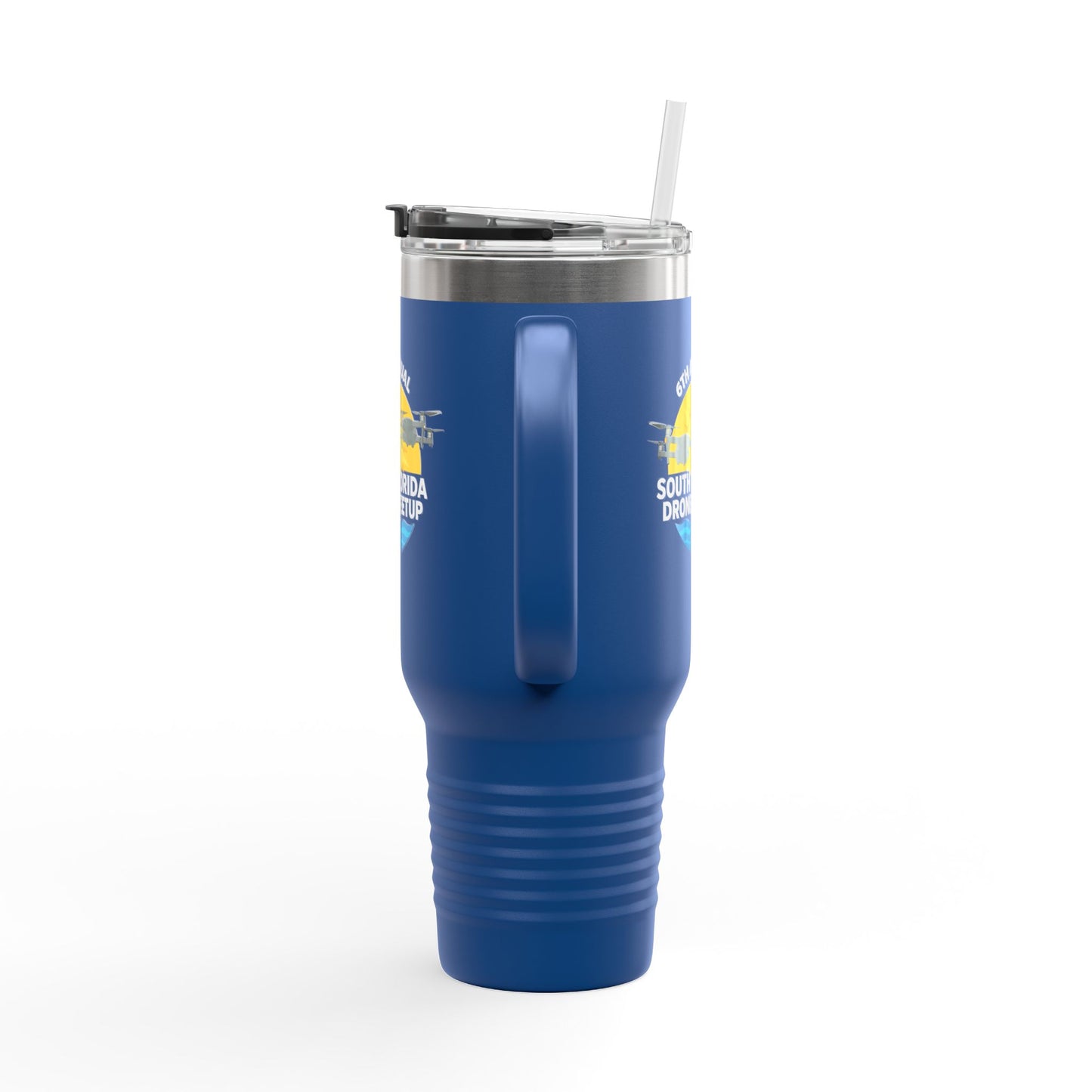 6th Annual South Florida Drone Meetup Insulated Travel Mug, Dark Colored, 40oz