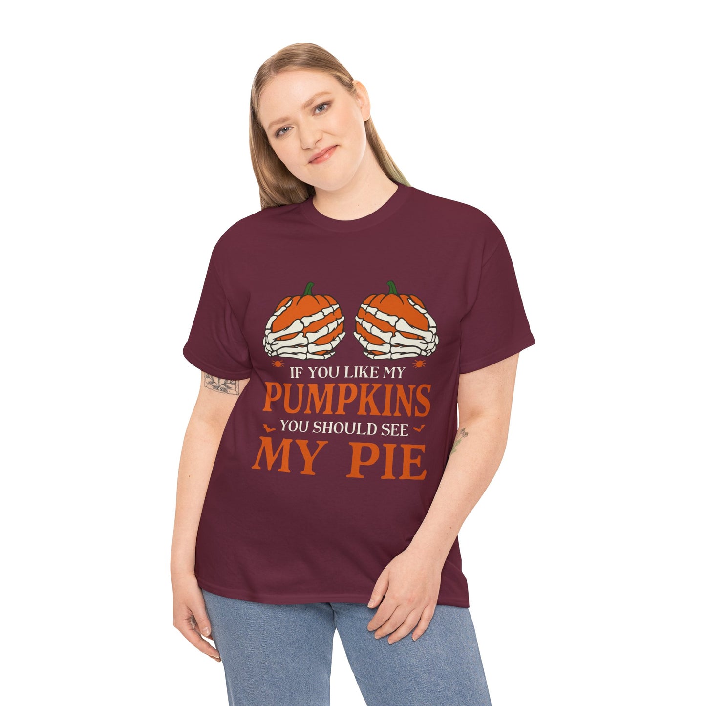Funny Pumpkin Pie Tee, Halloween Shirt, Fall Fashion, Unisex Graphic Tee, Gift for Thanksgiving, Autumn Apparel