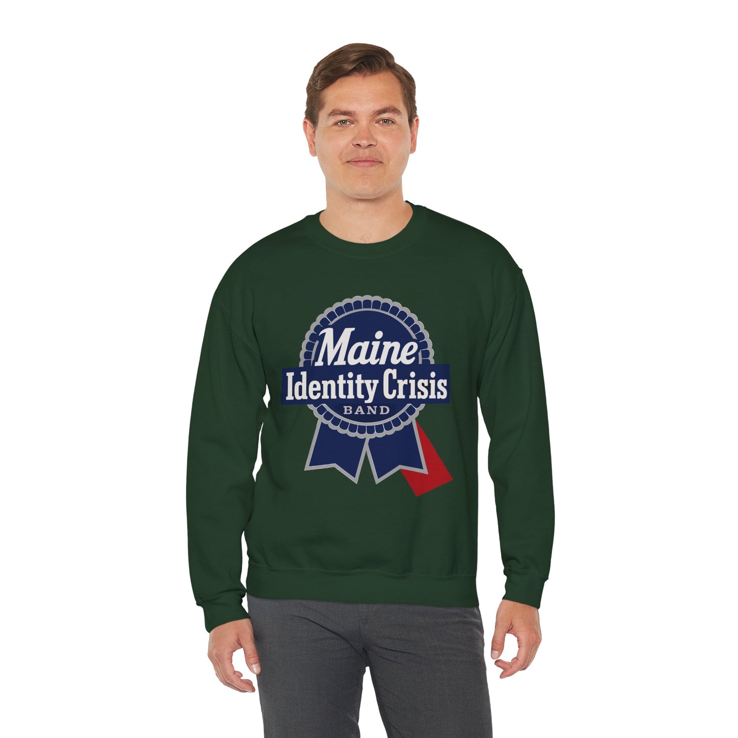 Identity Crisis Unisex Crewneck Sweatshirt Pabst Blue Ribbon Edition