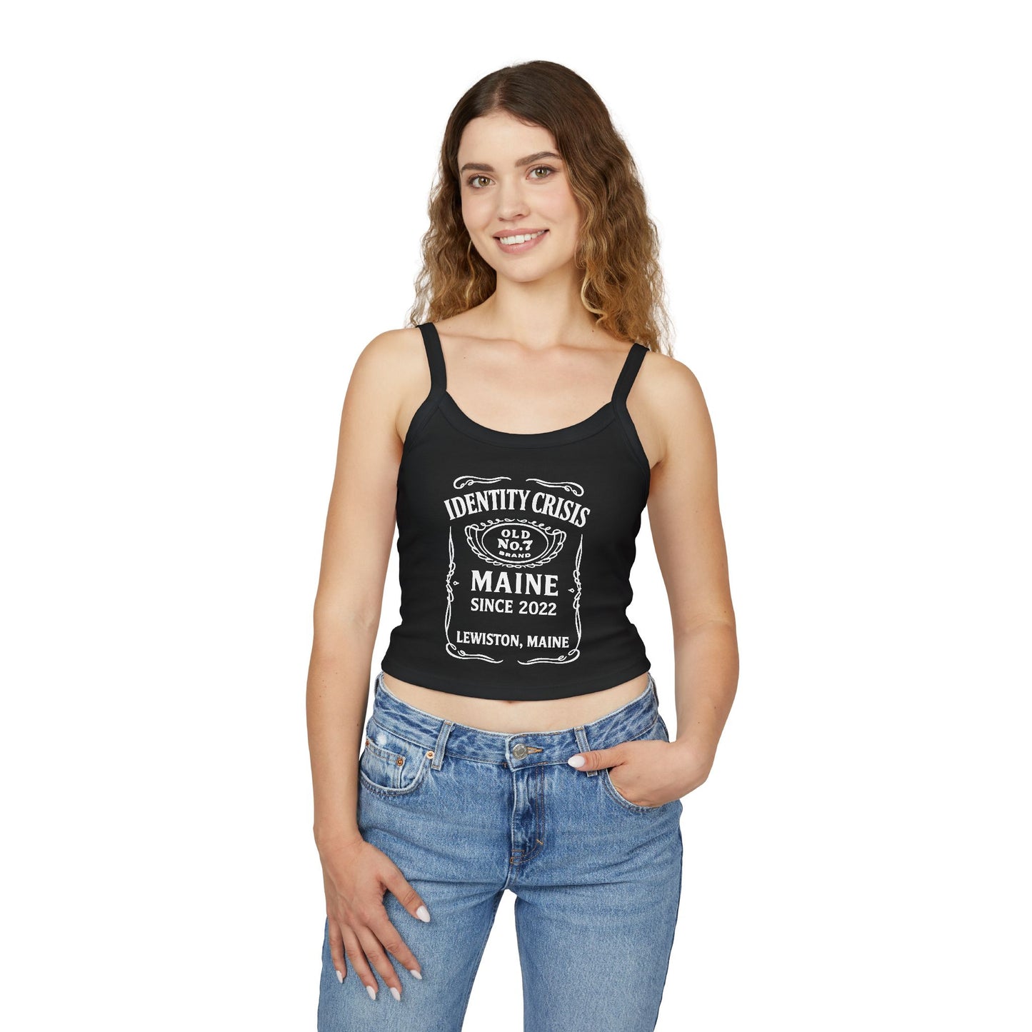 Identity Crisis Women's Spaghetti Strap Tank Top Jack Daniel's Edition