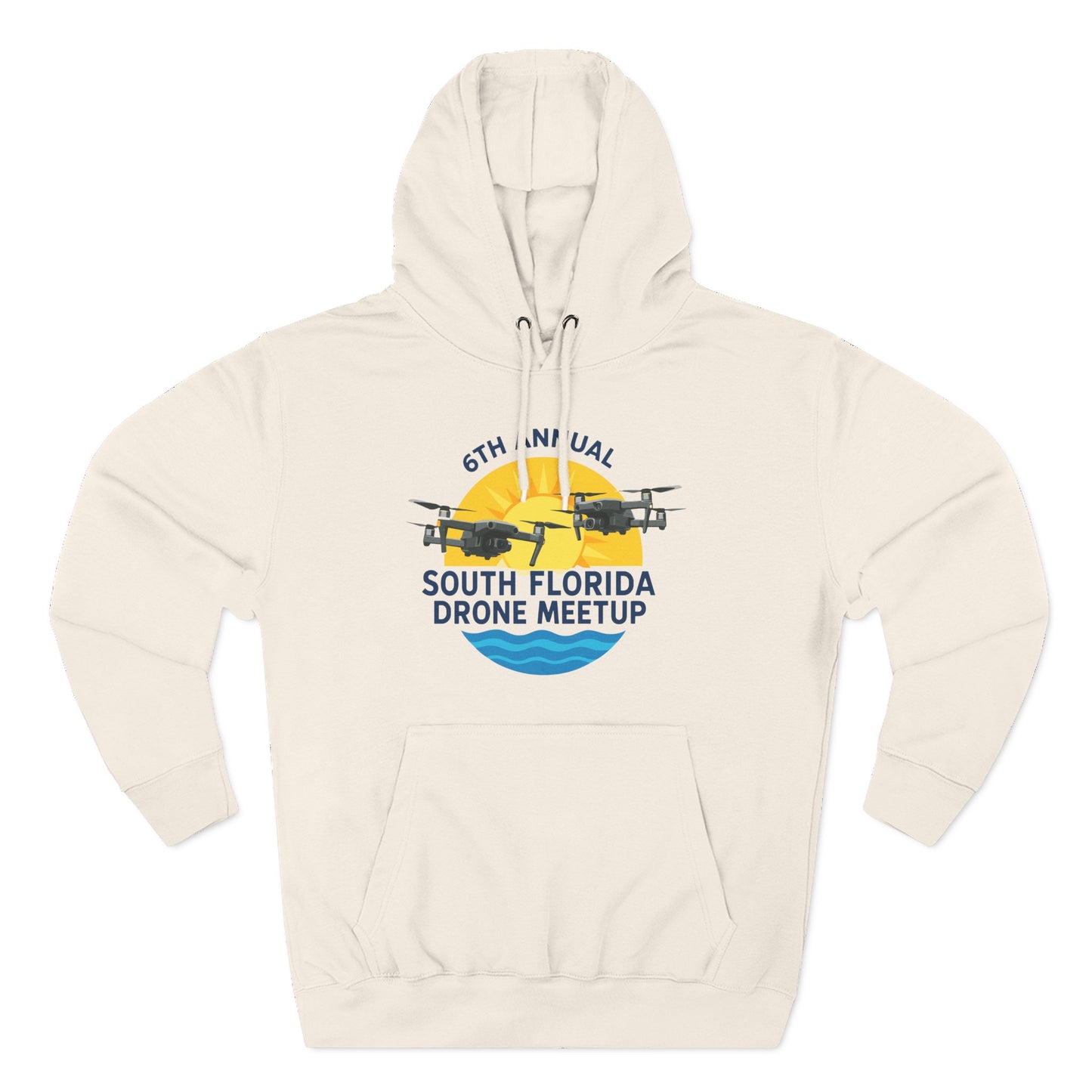 6th Annual South Florida Drone Meetup Hoodie - Light Colors Cozy Fleece