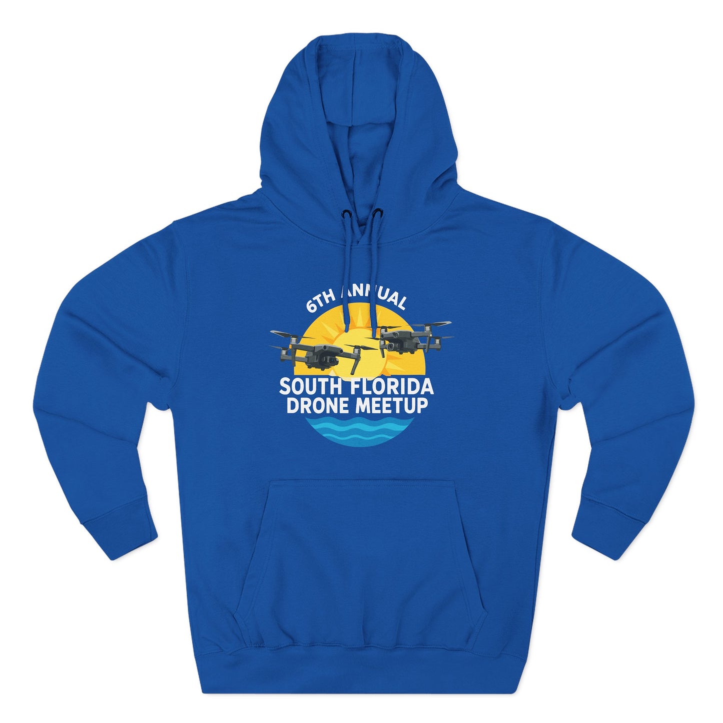 6th Annual South Florida Drone Meetup Hoodie - Dark Colors Cozy Fleece