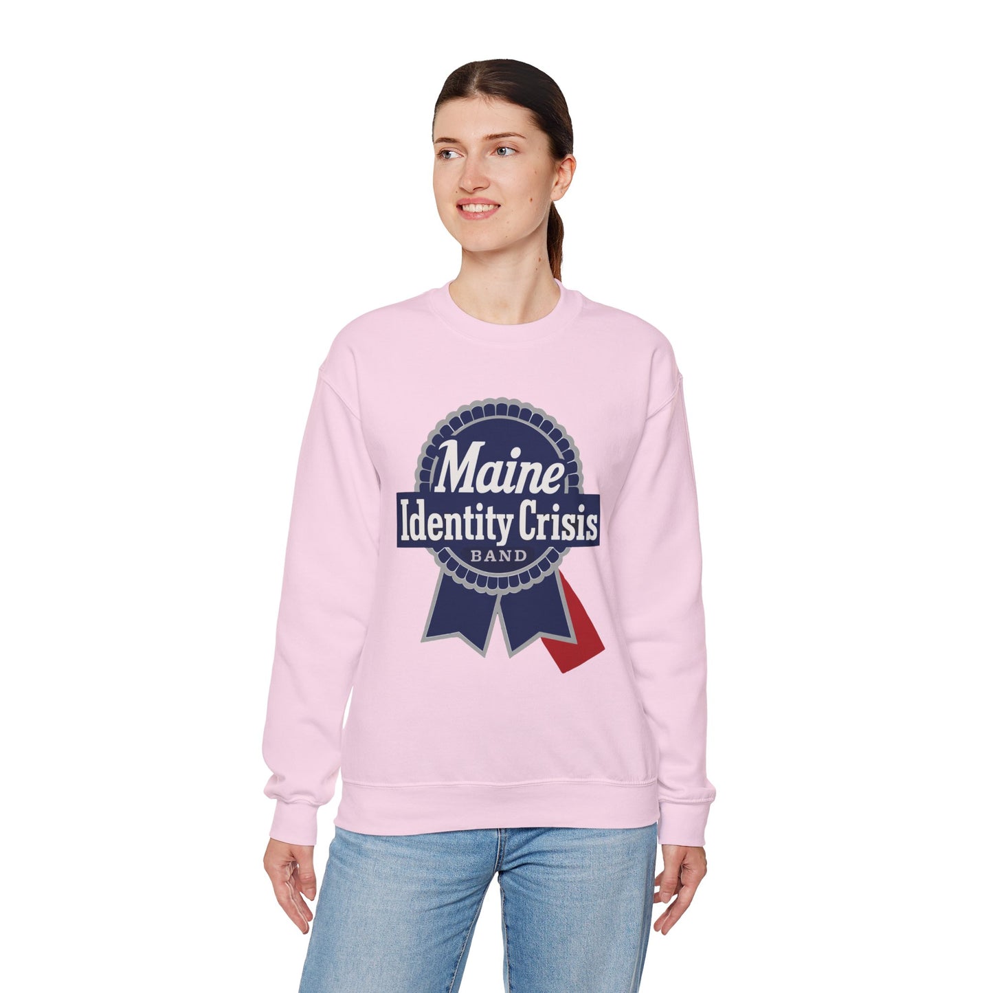 Identity Crisis Unisex Crewneck Sweatshirt Pabst Blue Ribbon Edition