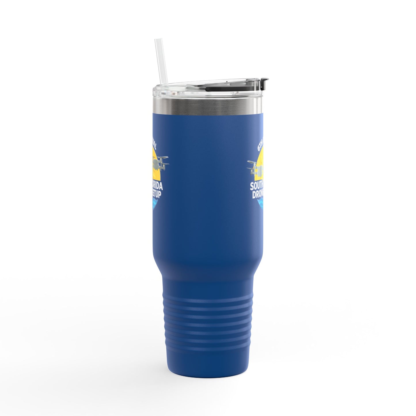 6th Annual South Florida Drone Meetup Insulated Travel Mug, Dark Colored, 40oz