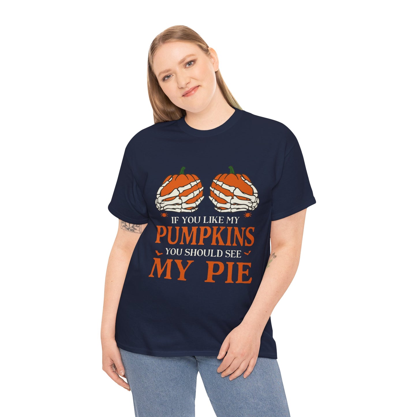 Funny Pumpkin Pie Tee, Halloween Shirt, Fall Fashion, Unisex Graphic Tee, Gift for Thanksgiving, Autumn Apparel
