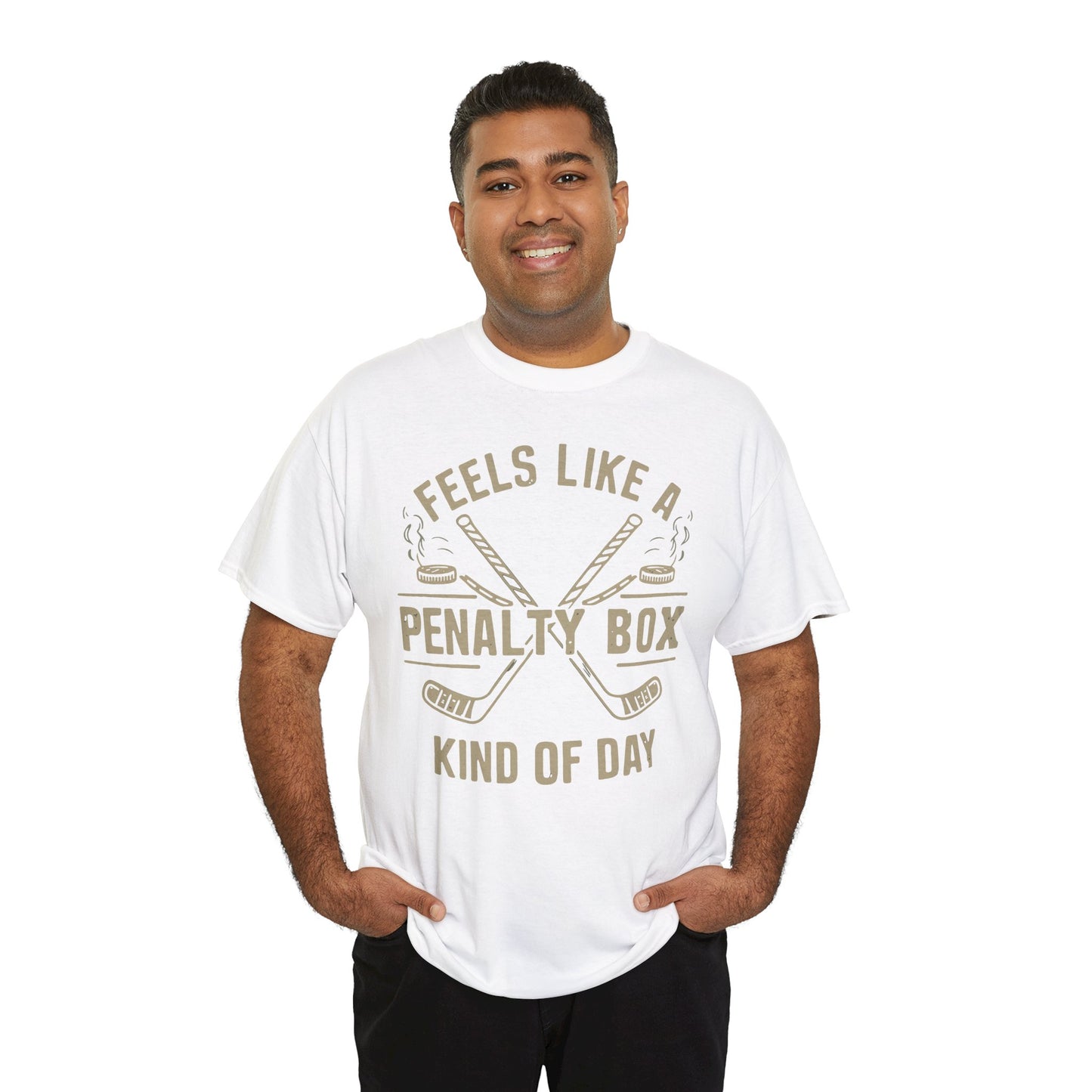 Penalty Box Unisex Heavy Cotton Tee, Funny T-Shirt, Hockey Fan Gift, Sports Apparel, Casual Wear, Game Day Clothing