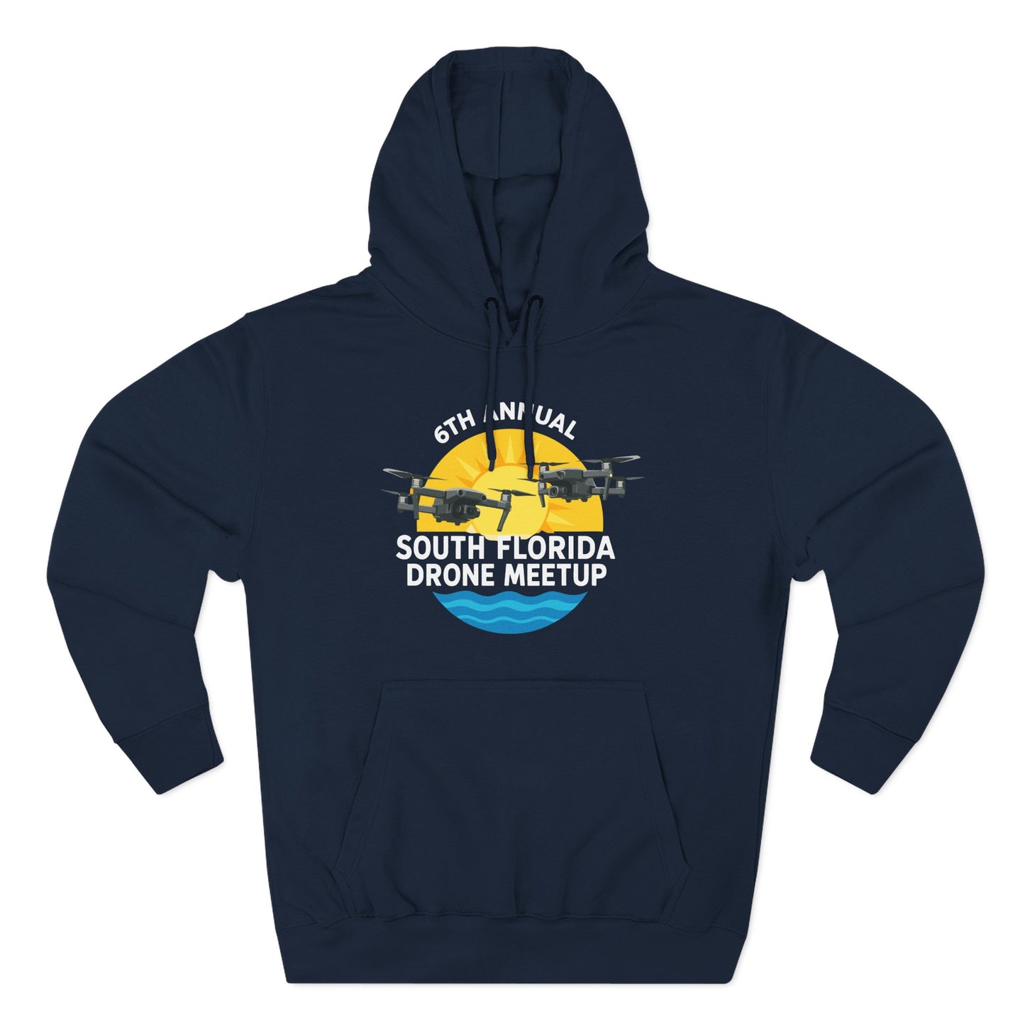 6th Annual South Florida Drone Meetup Hoodie - Dark Colors Cozy Fleece