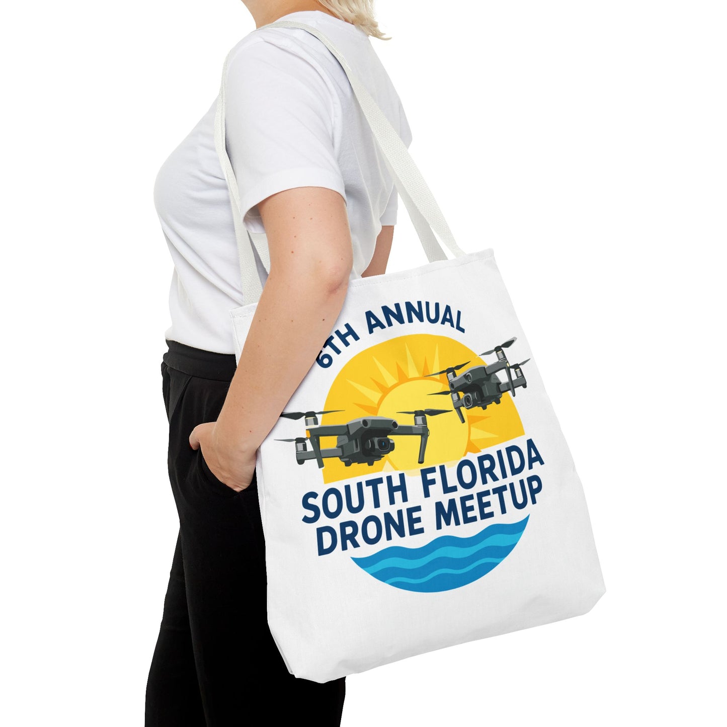6th Annual South Florida Drone Meetup Light Colored Tote Bag