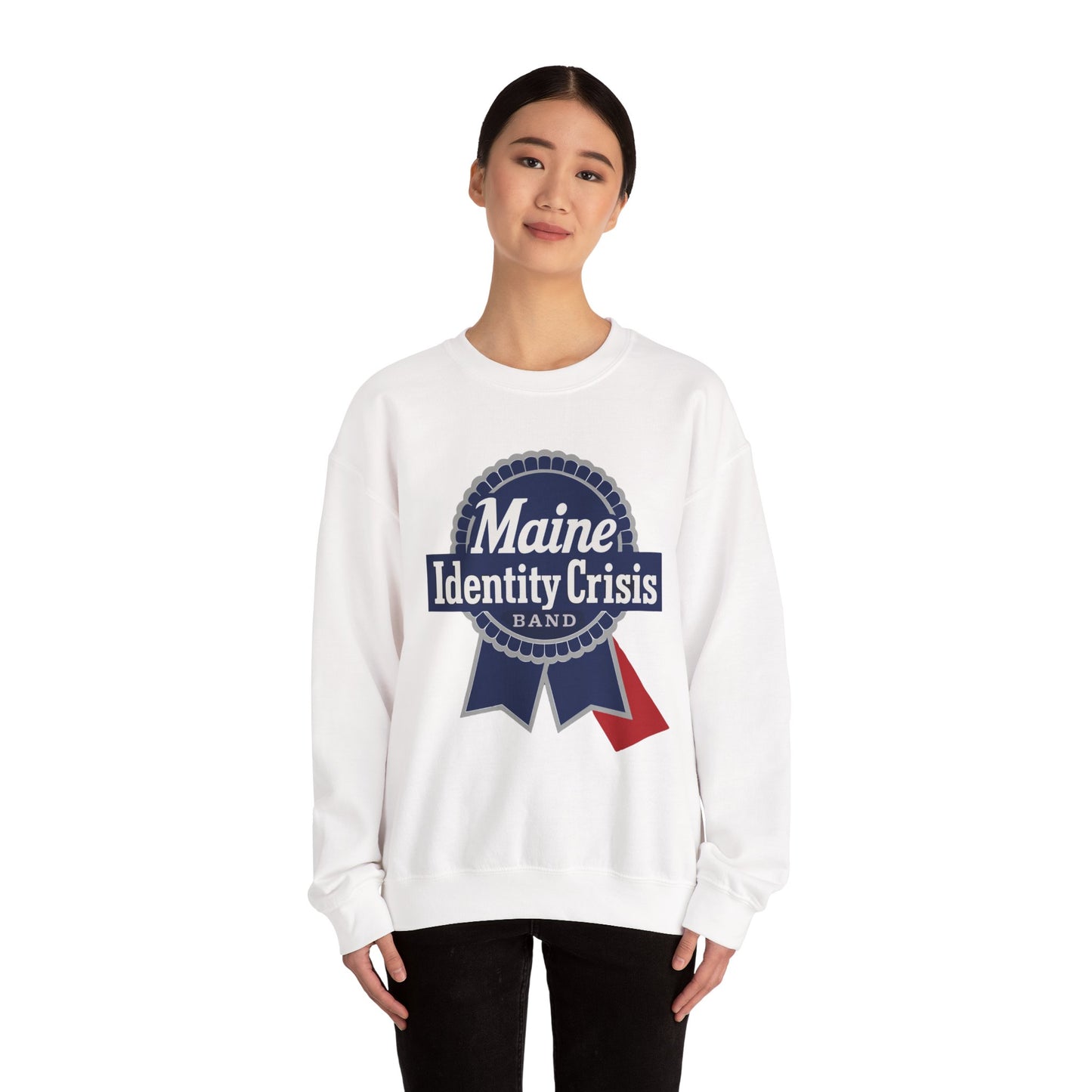 Identity Crisis Unisex Crewneck Sweatshirt Pabst Blue Ribbon Edition