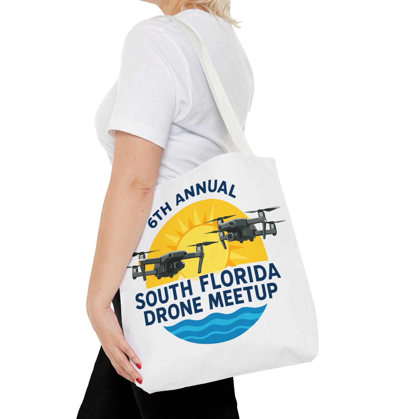 6th Annual South Florida Drone Meetup Light Colored Tote Bag