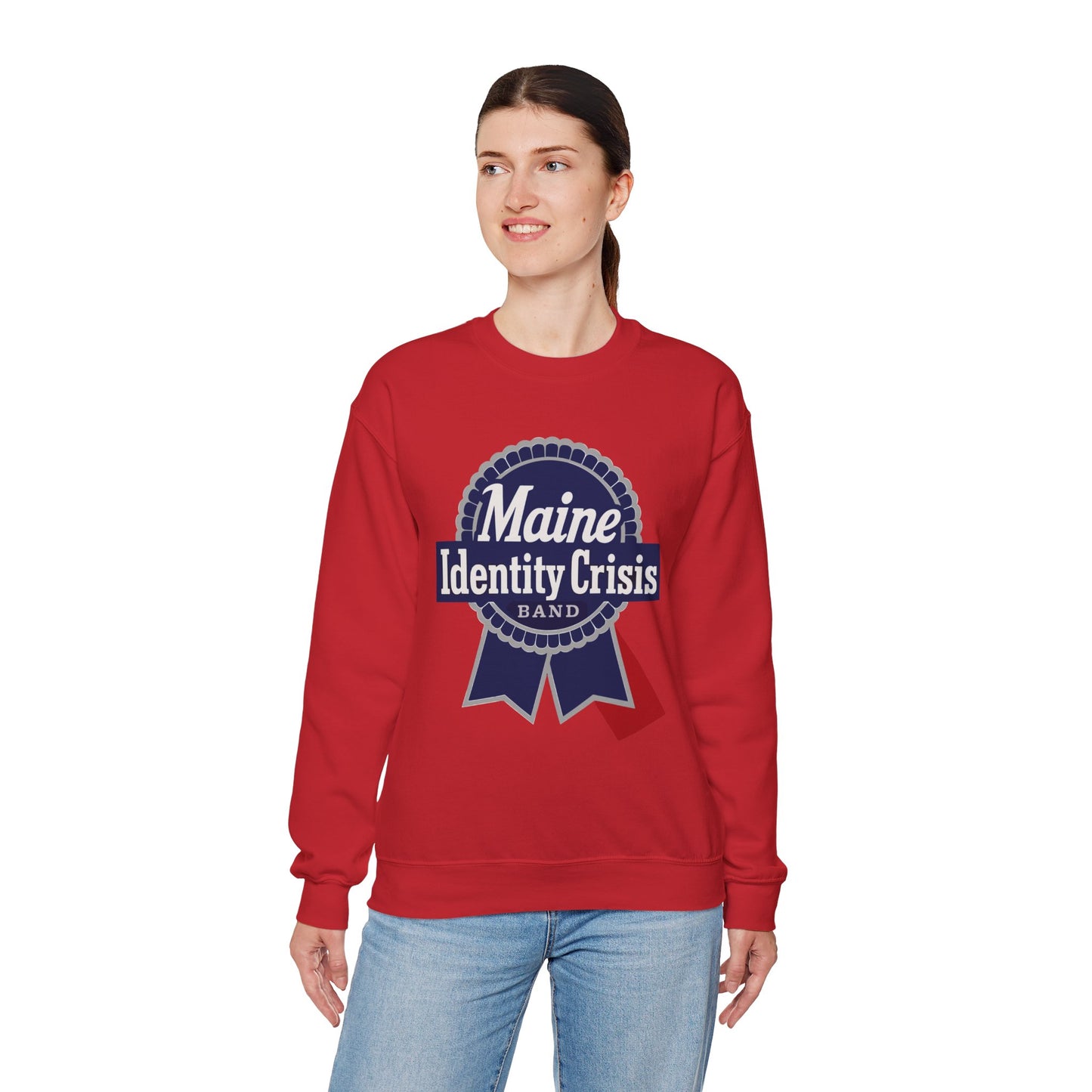 Identity Crisis Unisex Crewneck Sweatshirt Pabst Blue Ribbon Edition