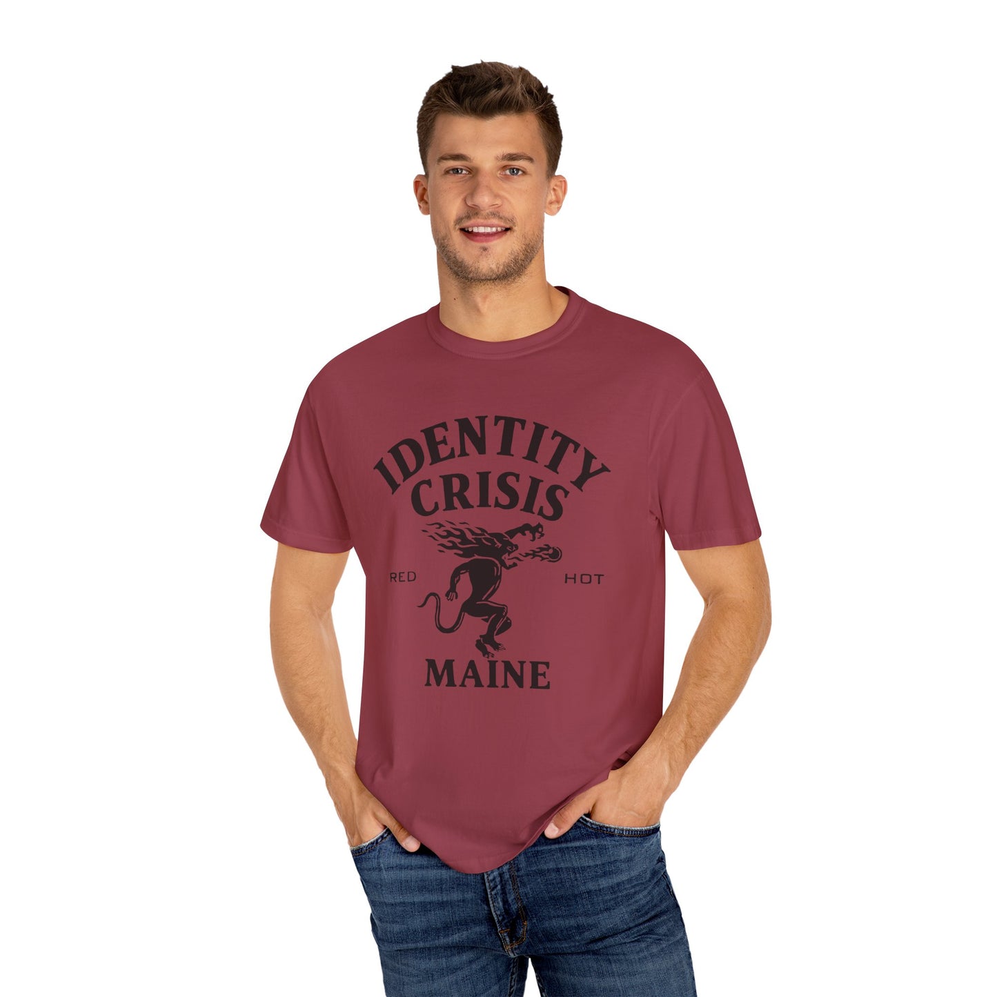 Unisex Identity Crisis T-shirt Fireball Edition