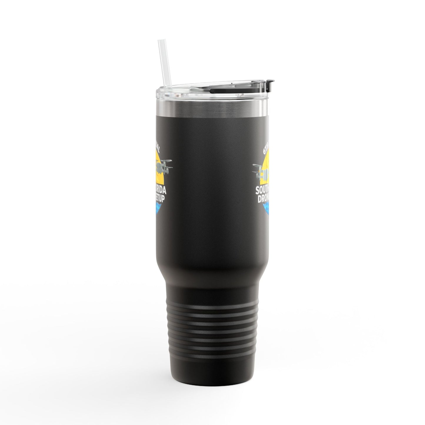 6th Annual South Florida Drone Meetup Insulated Travel Mug, Dark Colored, 40oz