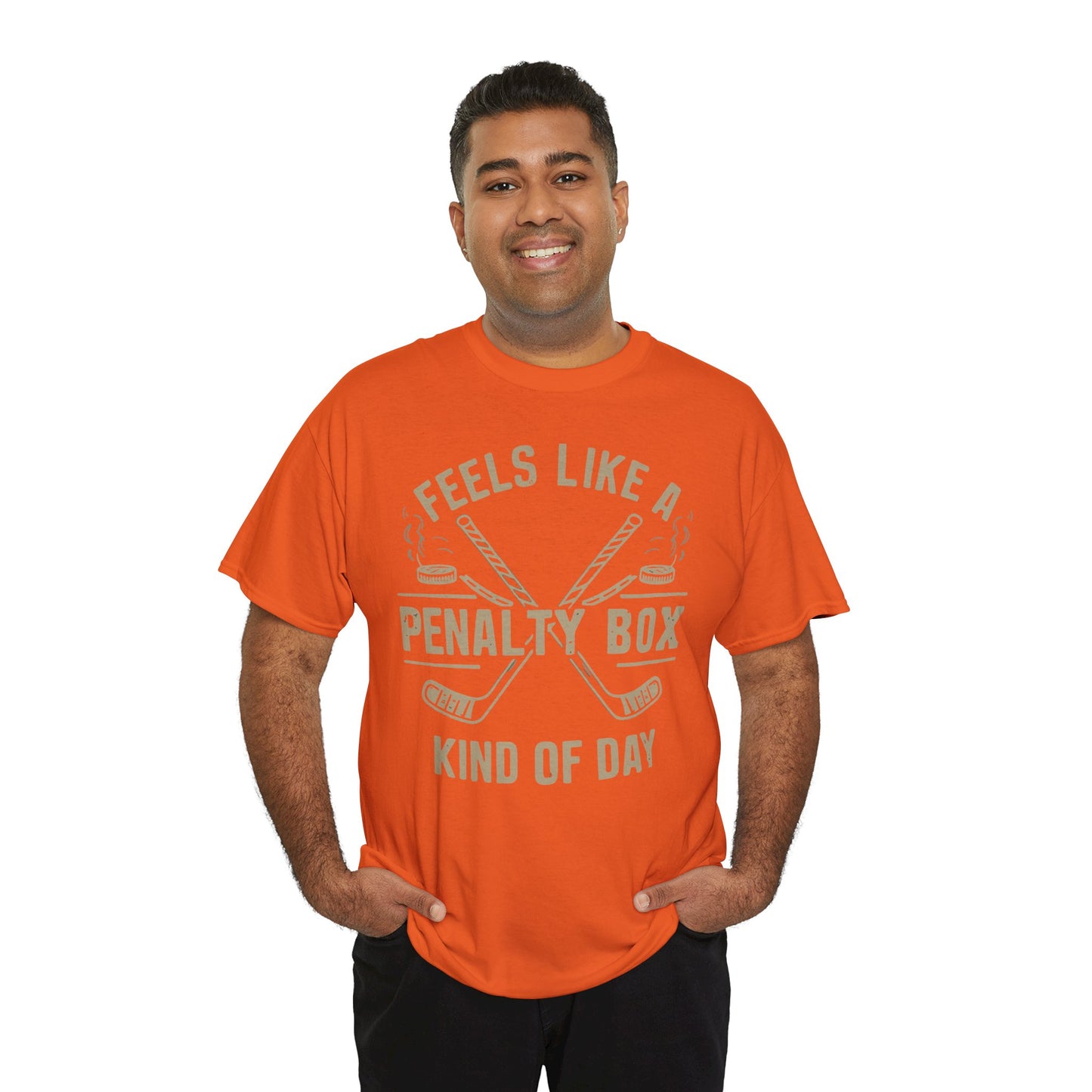 Penalty Box Unisex Heavy Cotton Tee, Funny T-Shirt, Hockey Fan Gift, Sports Apparel, Casual Wear, Game Day Clothing