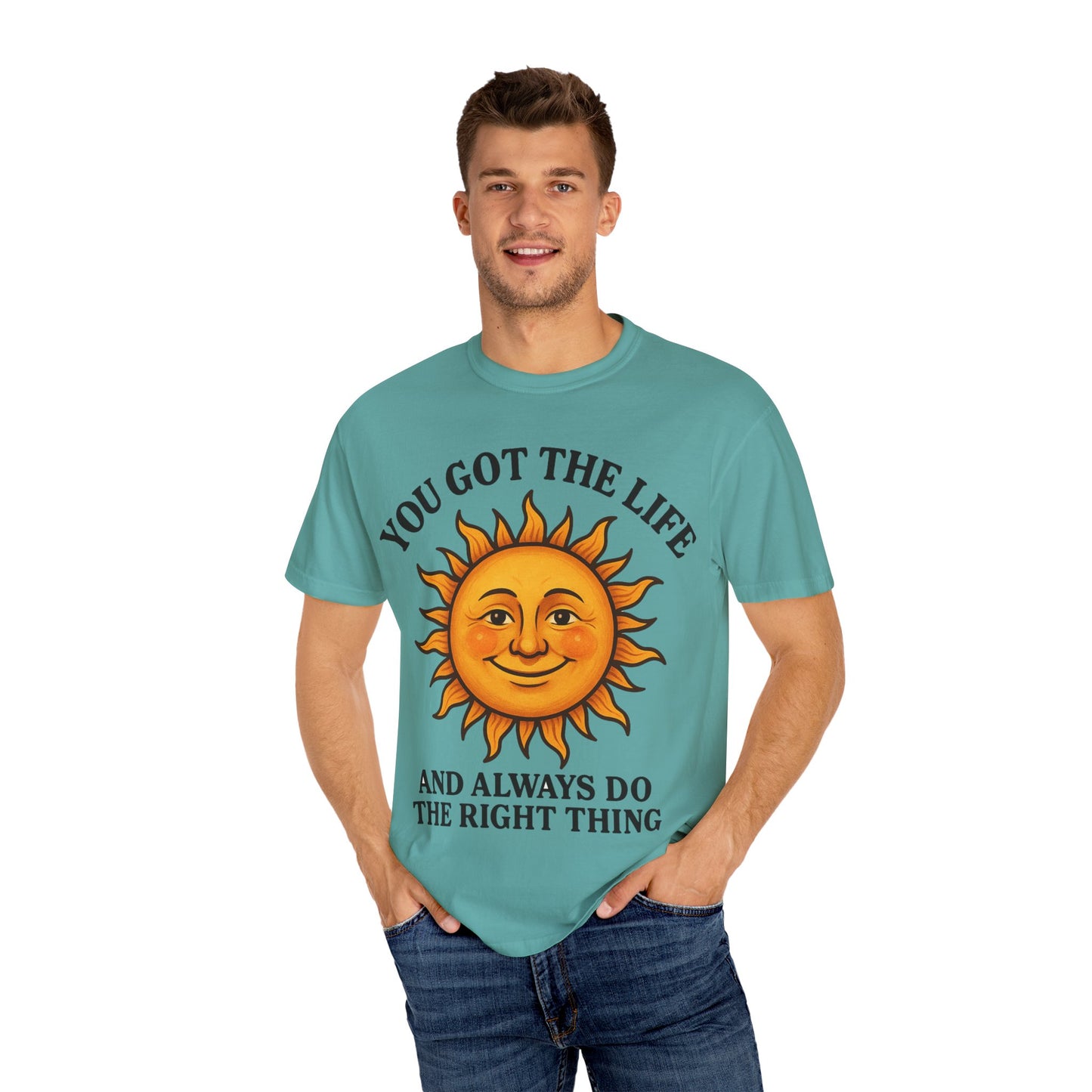Sunny Vibes T-Shirt, Inspirational Tee for Positive Energy, Gift for Friends, Summer Fashion, Relaxed Lifestyle Wear