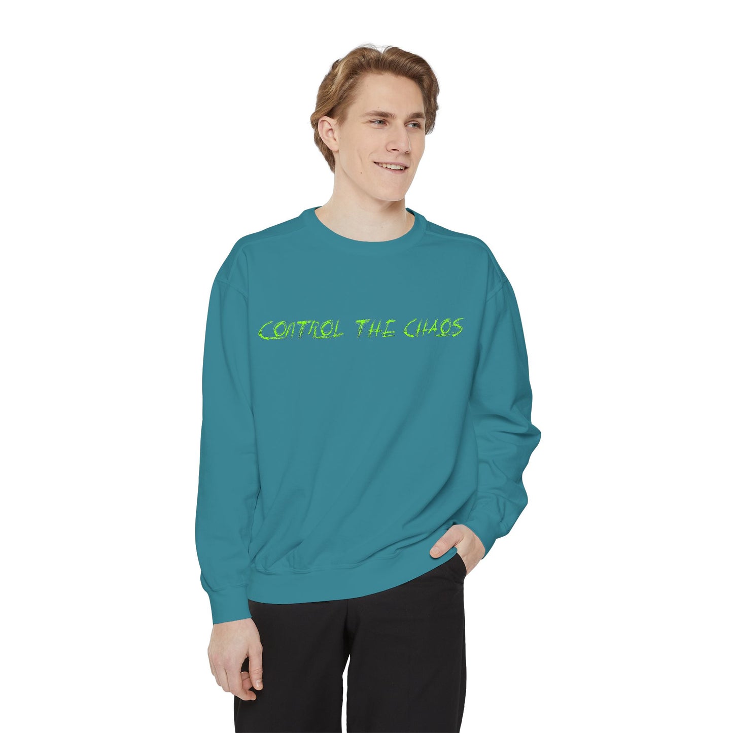 Unisex Sweatshirt - Control the Chaos, Drift Therapy, Casual Wear, Gift for Car Lovers, Everyday Comfort, Streetwear Style