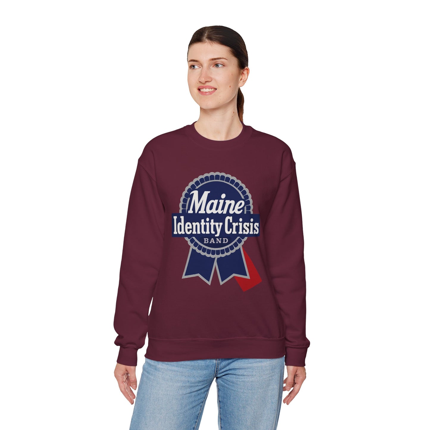 Identity Crisis Unisex Crewneck Sweatshirt Pabst Blue Ribbon Edition