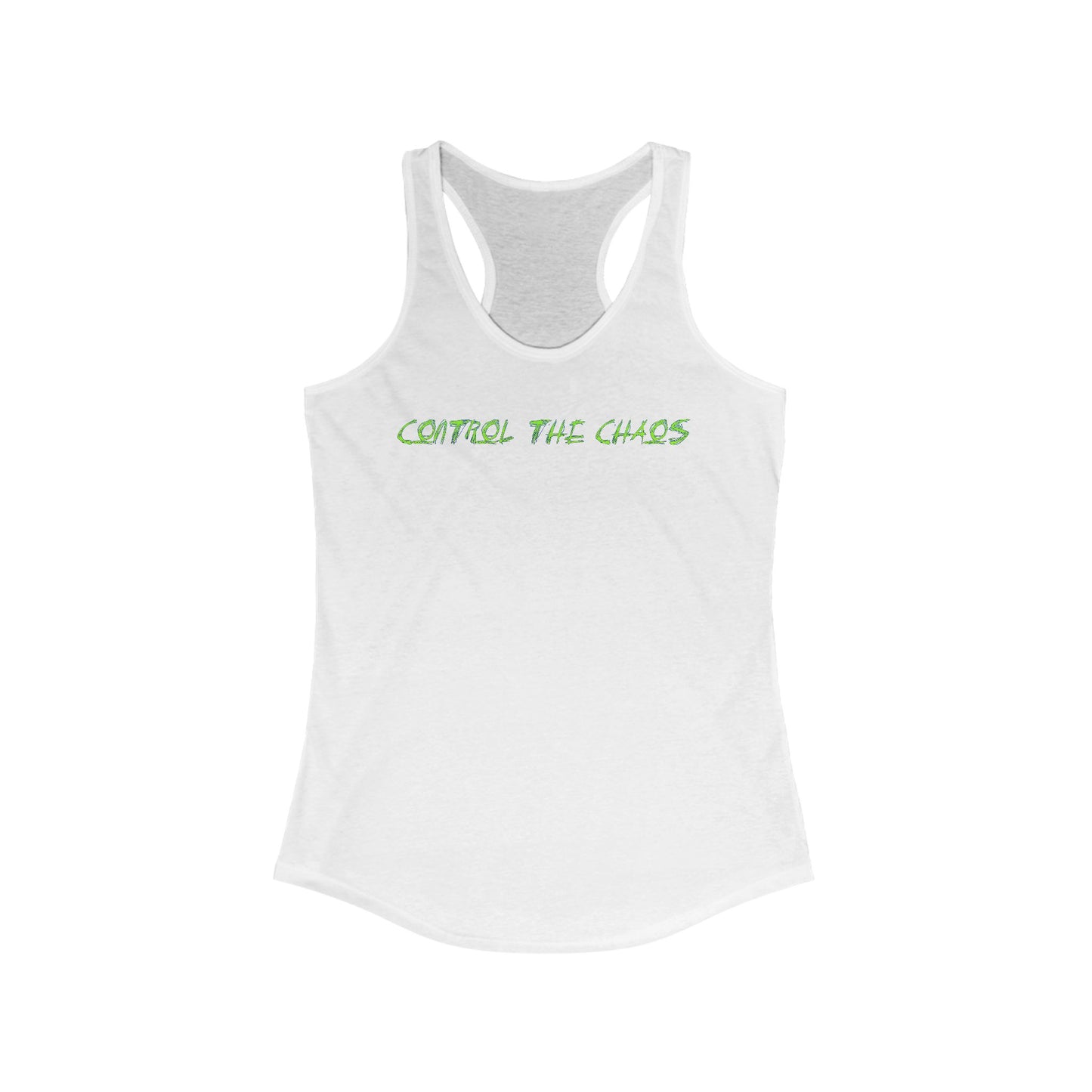 Racerback Tank Top, Control the Chaos, Drift Therapy, Summer Apparel, Gift for Car Enthusiasts, Workout Gear, Relaxed Fit