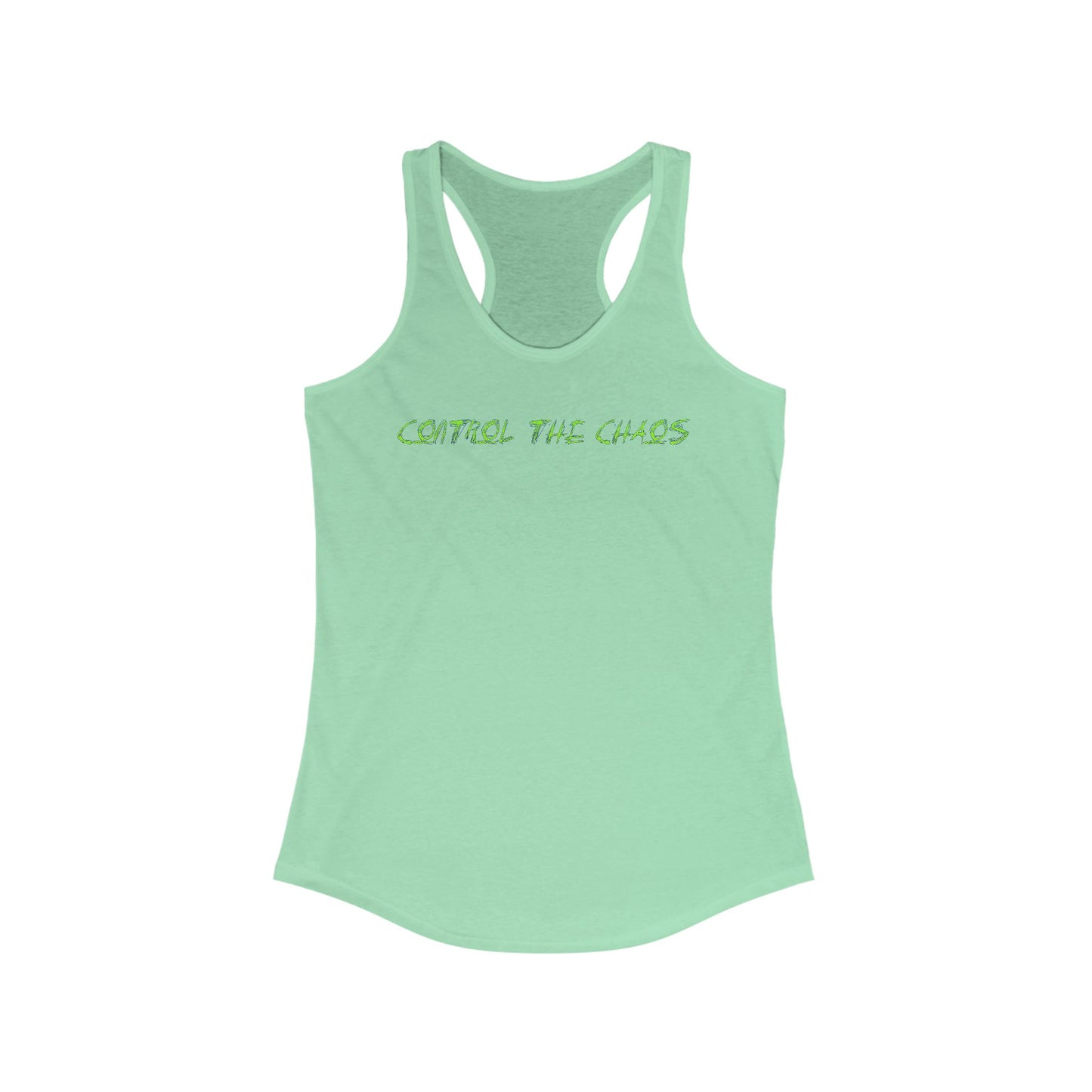 Racerback Tank Top, Control the Chaos, Drift Therapy, Summer Apparel, Gift for Car Enthusiasts, Workout Gear, Relaxed Fit
