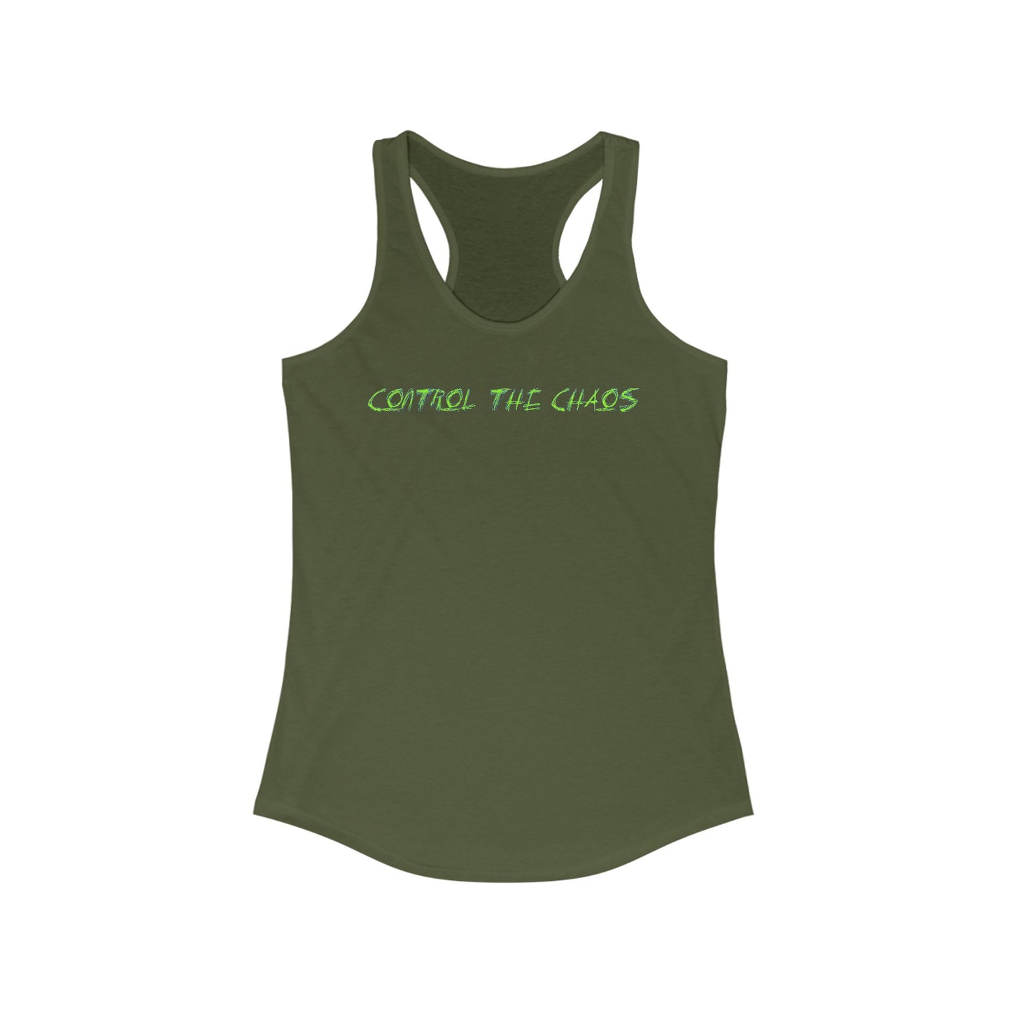 Racerback Tank Top, Control the Chaos, Drift Therapy, Summer Apparel, Gift for Car Enthusiasts, Workout Gear, Relaxed Fit