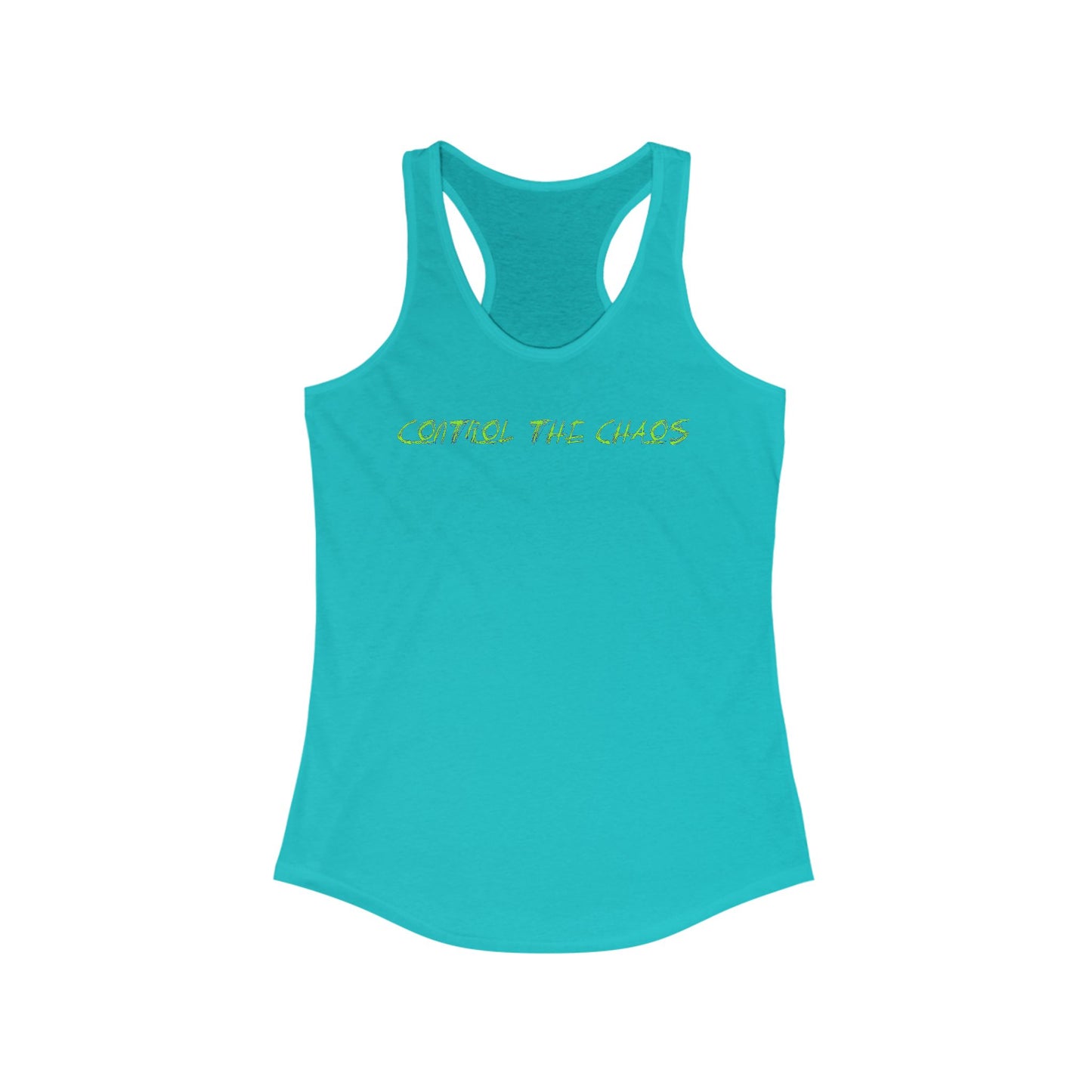 Racerback Tank Top, Control the Chaos, Drift Therapy, Summer Apparel, Gift for Car Enthusiasts, Workout Gear, Relaxed Fit