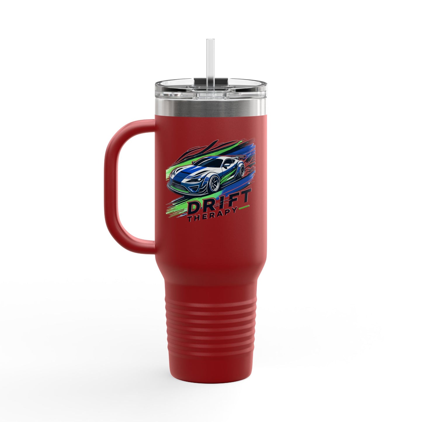 Drift Therapy Insulated Travel Mug | 40oz | Car Enthusiast Gift | Perfect for Road Trips, Coffee Lovers, Sports Fans, Outdoors