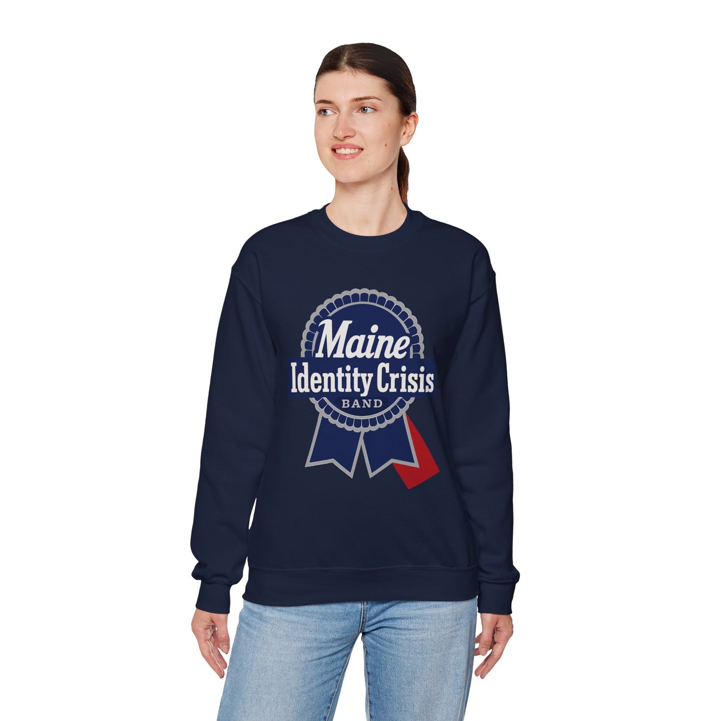Identity Crisis Unisex Crewneck Sweatshirt Pabst Blue Ribbon Edition