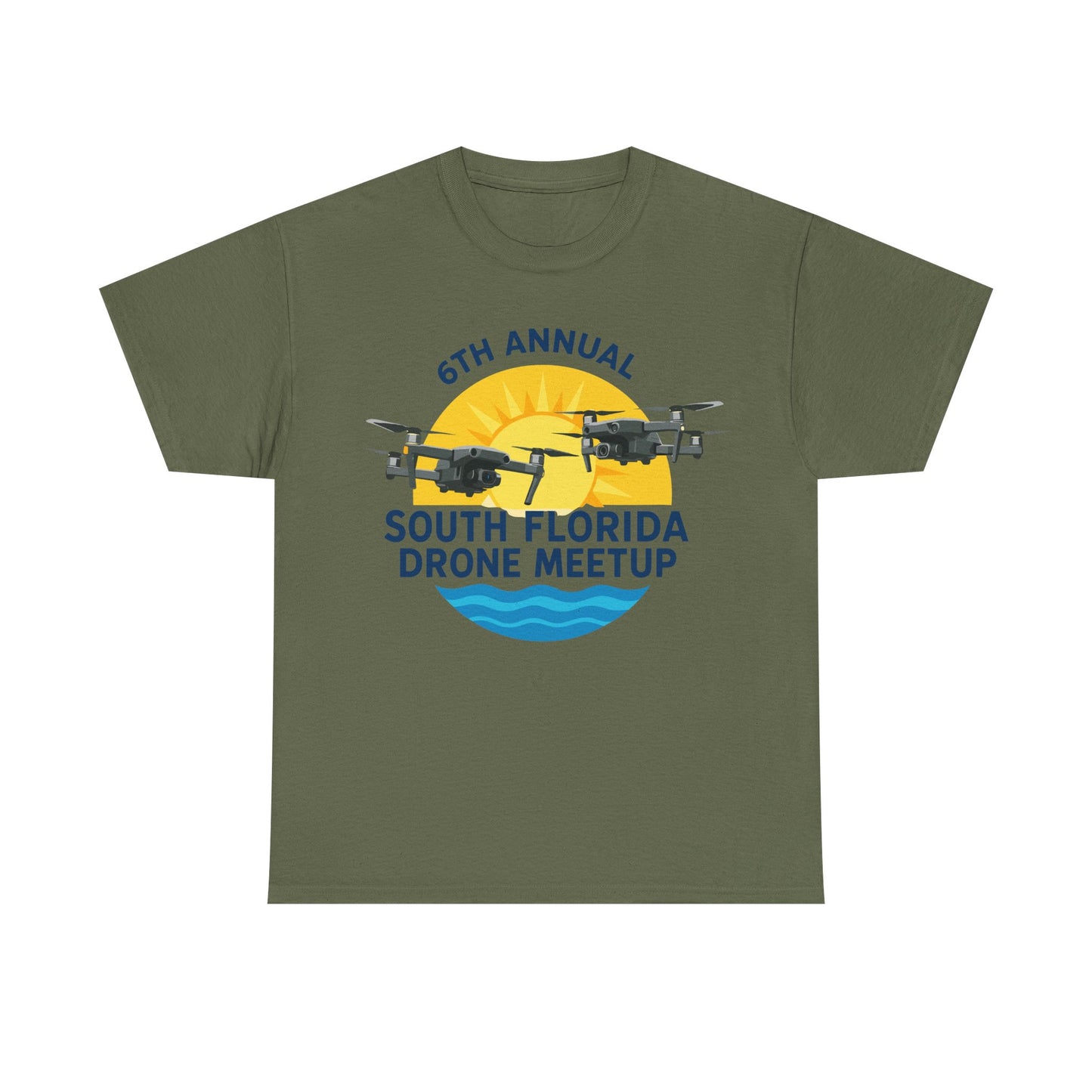 6th Annual South Florida Drone Meetup Unisex Heavy Cotton Tee