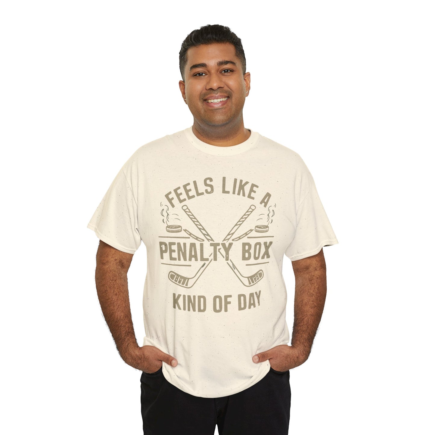 Penalty Box Unisex Heavy Cotton Tee, Funny T-Shirt, Hockey Fan Gift, Sports Apparel, Casual Wear, Game Day Clothing