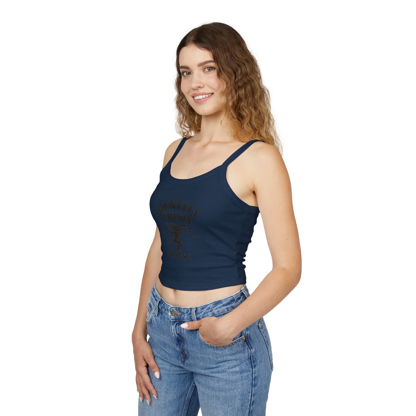 Identity Crisis Women's Spaghetti Strap Tank Top Fireball Edition