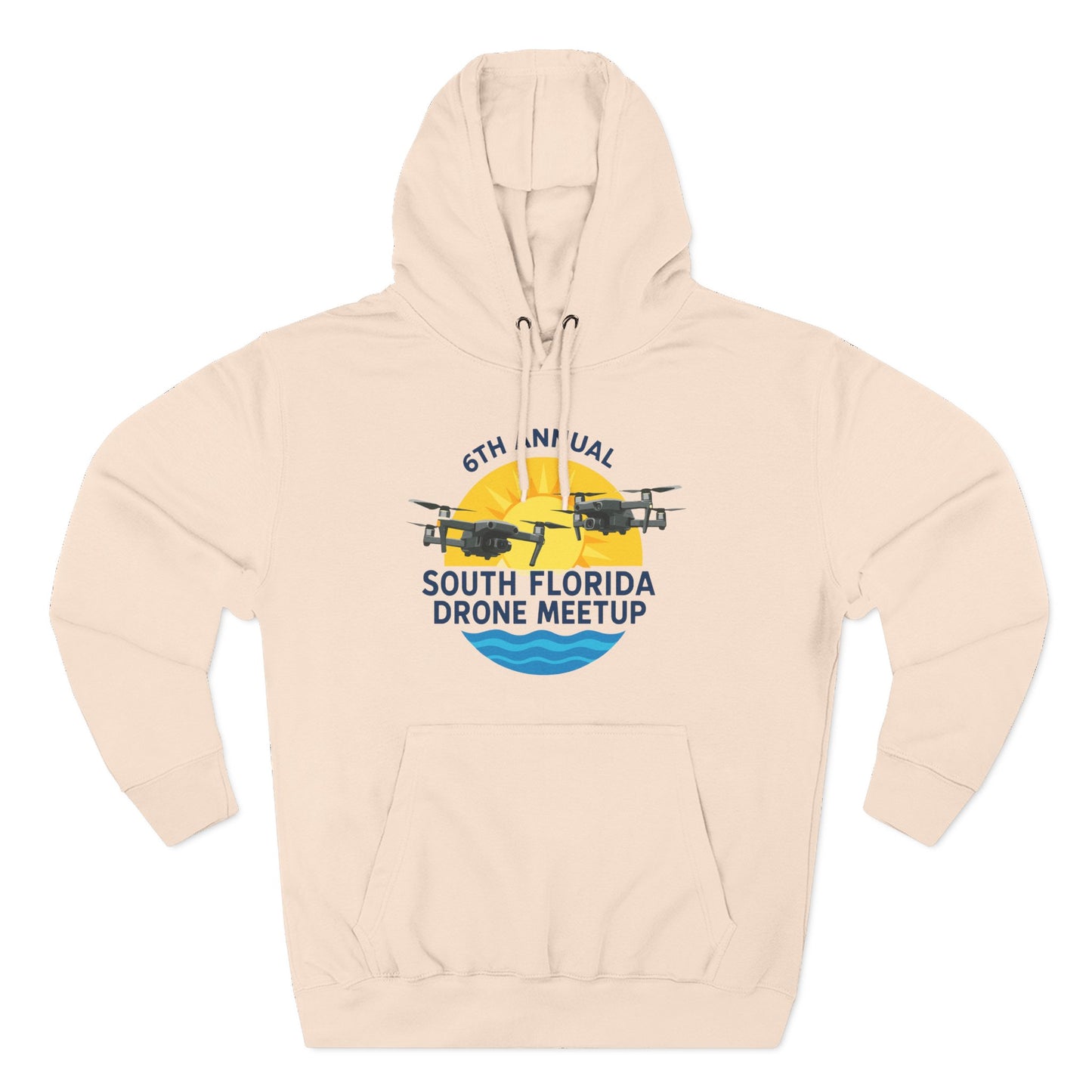 6th Annual South Florida Drone Meetup Hoodie - Light Colors Cozy Fleece