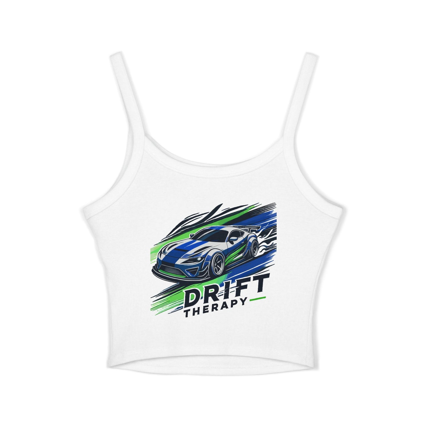 Women's Spaghetti Strap Tank Top, Control the Chaos, Drift Therapy, Summer Vibes, Casual Wear, Gift for Car Enthusiasts