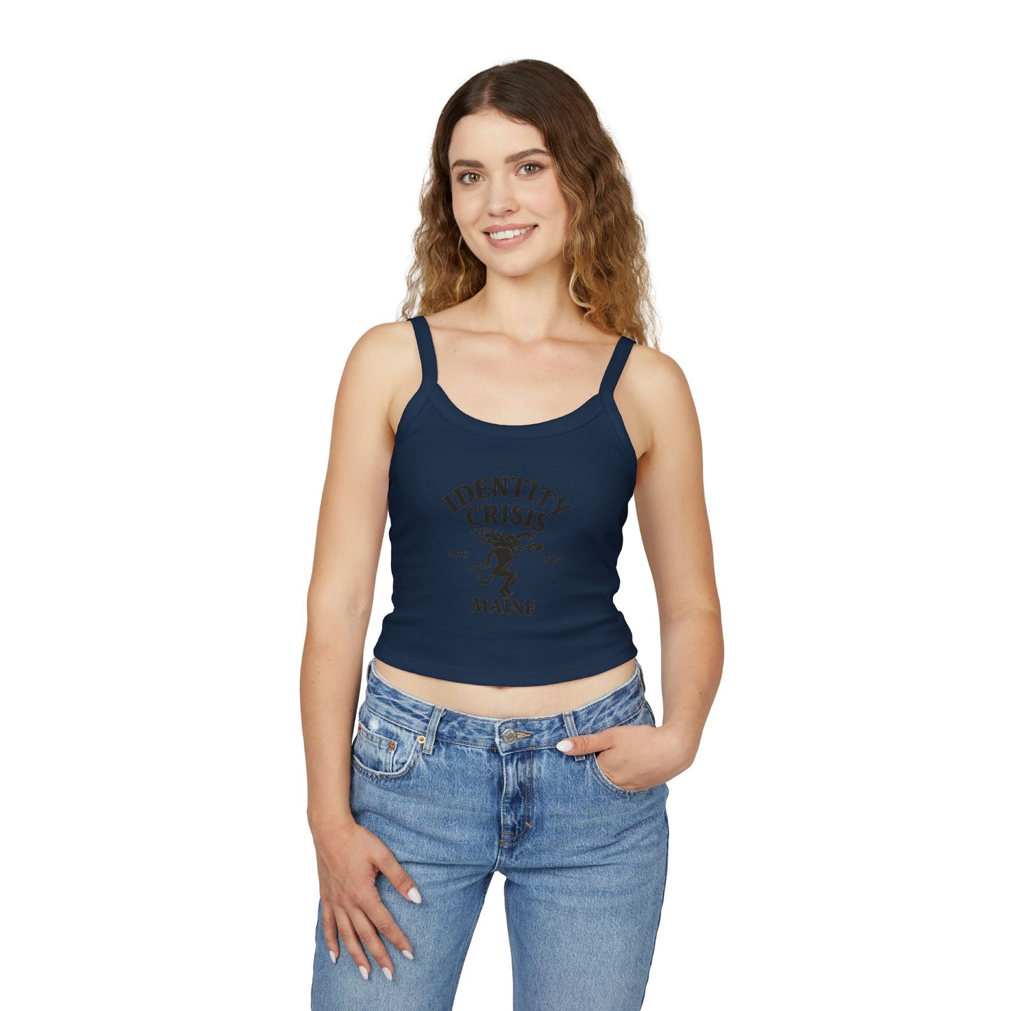 Identity Crisis Women's Spaghetti Strap Tank Top Fireball Edition