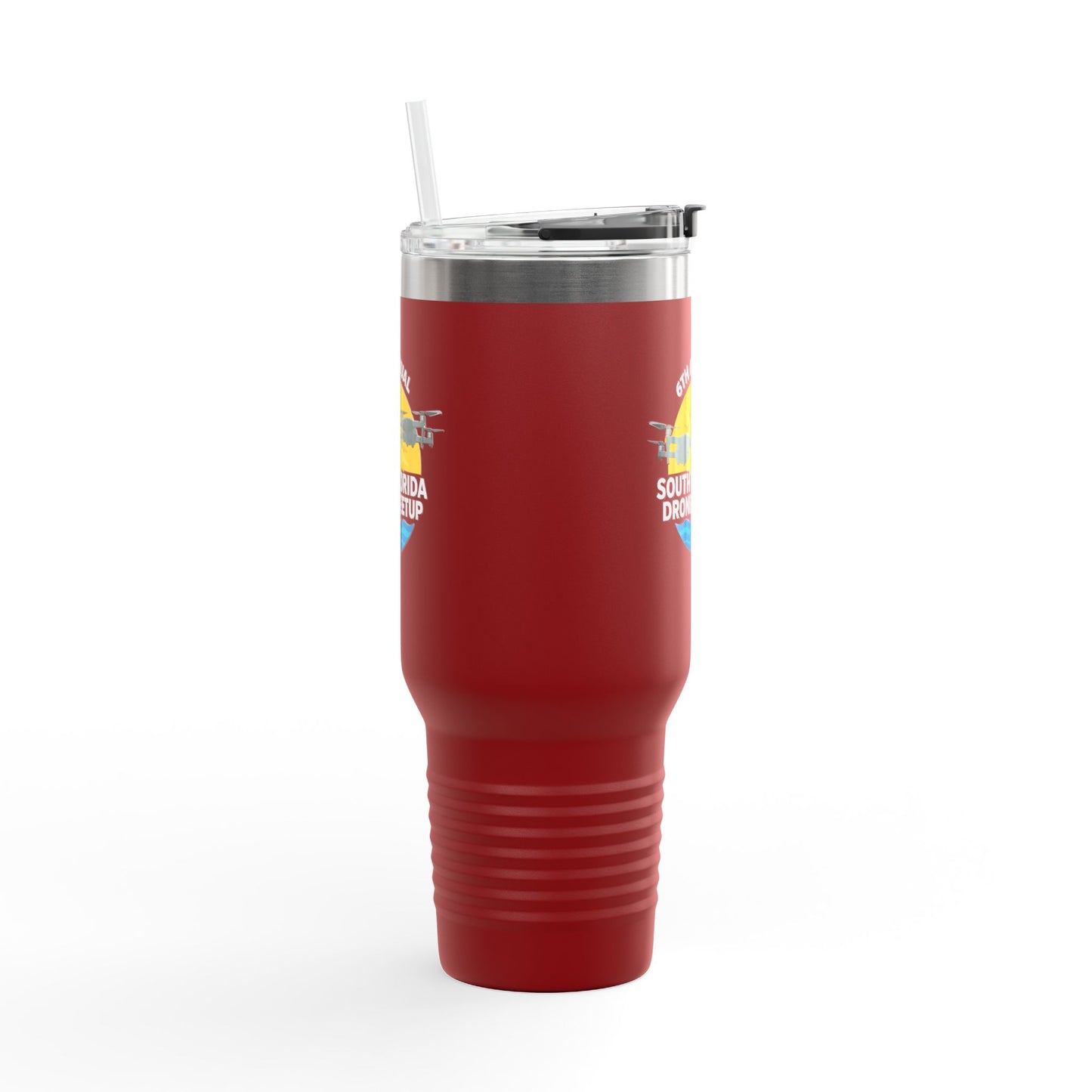 6th Annual South Florida Drone Meetup Insulated Travel Mug, Dark Colored, 40oz